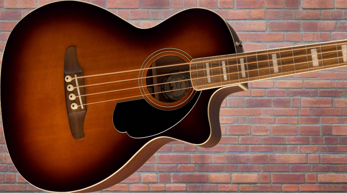 Image of FENDER Kingman™ Bass, Walnut Fingerboard, Black Pickguard, Shaded Edge Burst