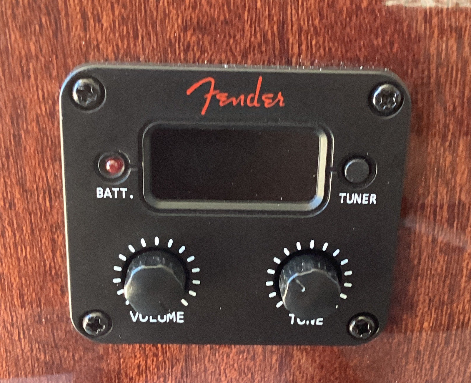 Image of Fender~California Standard~Monterey E~Acoustic/Electric guitar~Natural Sapele