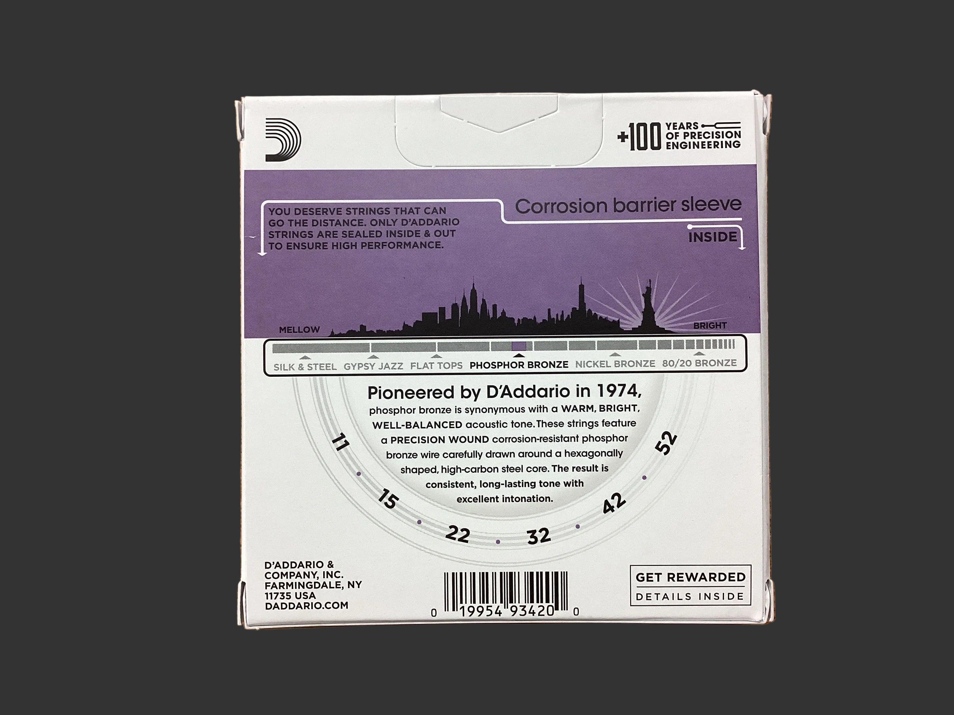 Image of Music string packaging on a wooden surface