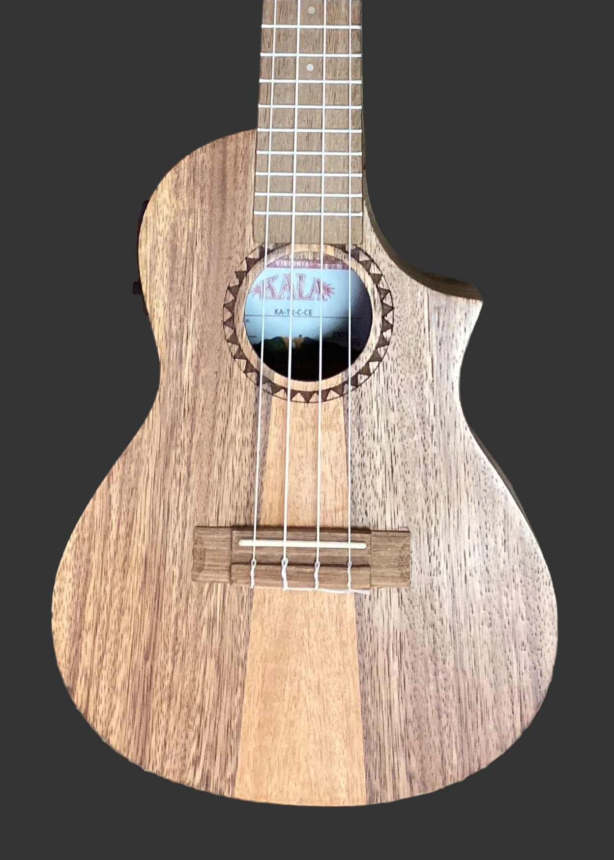 Image of Kala KA-TK-C-CE Teak Tri-Top Concert Ukulele with Cutaway and EQ