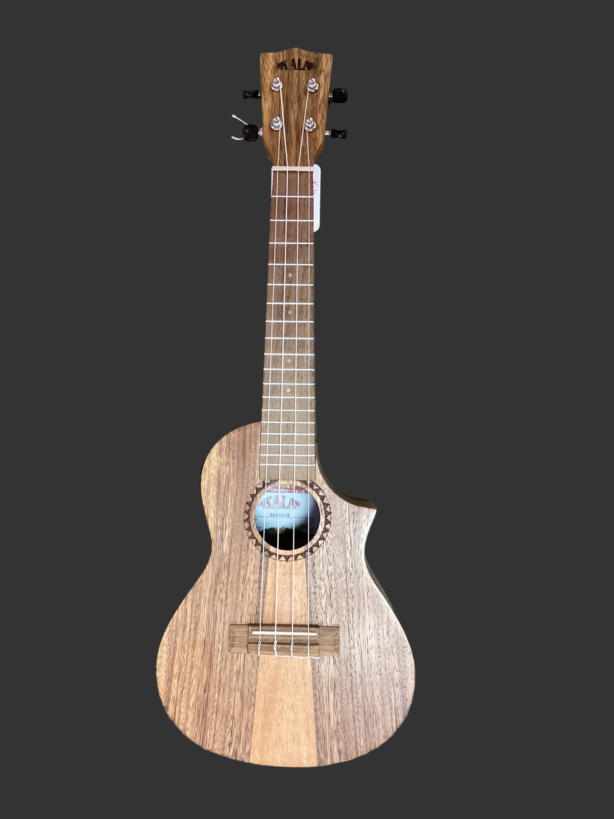 Image of Kala KA-TK-C-CE Teak Tri-Top Concert Ukulele with Cutaway and EQ