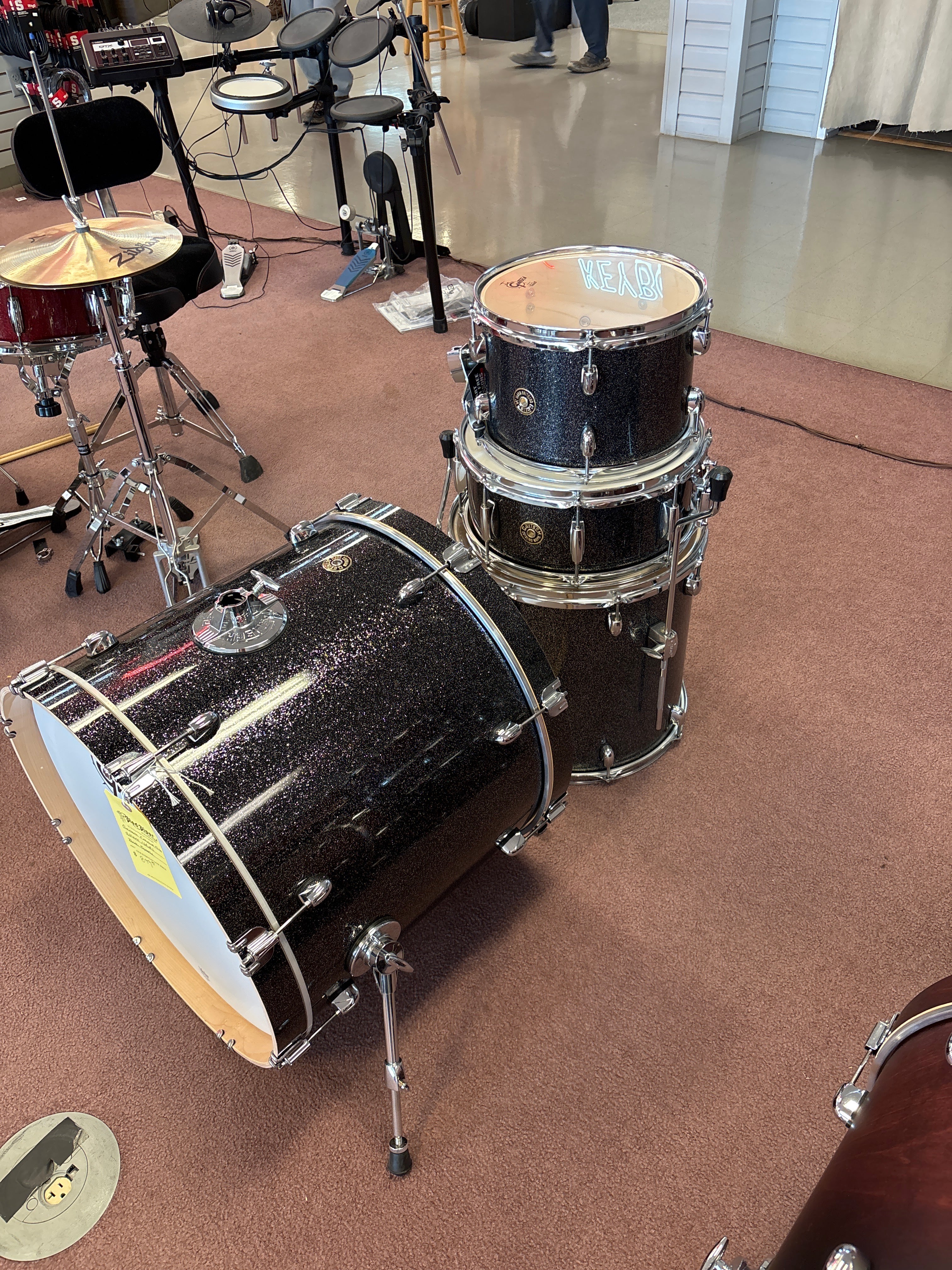 GRETSCH Catalina Club Black Sparkle Drum Set