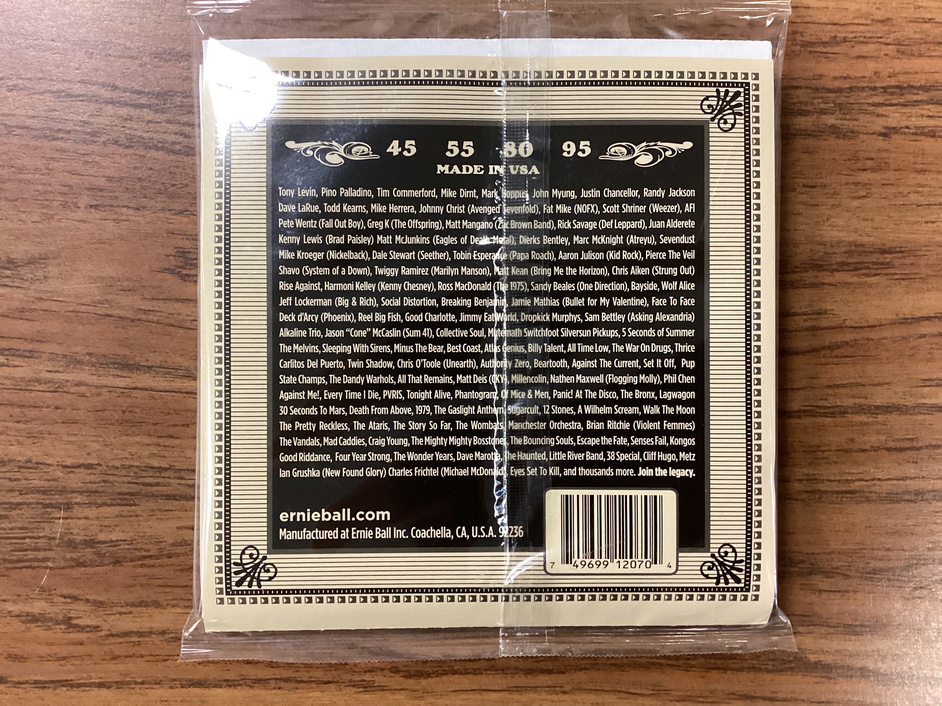 Ernie Ball Earthwood Phosphor Bronze Acoustic Bass Strings 45-95 Gauge