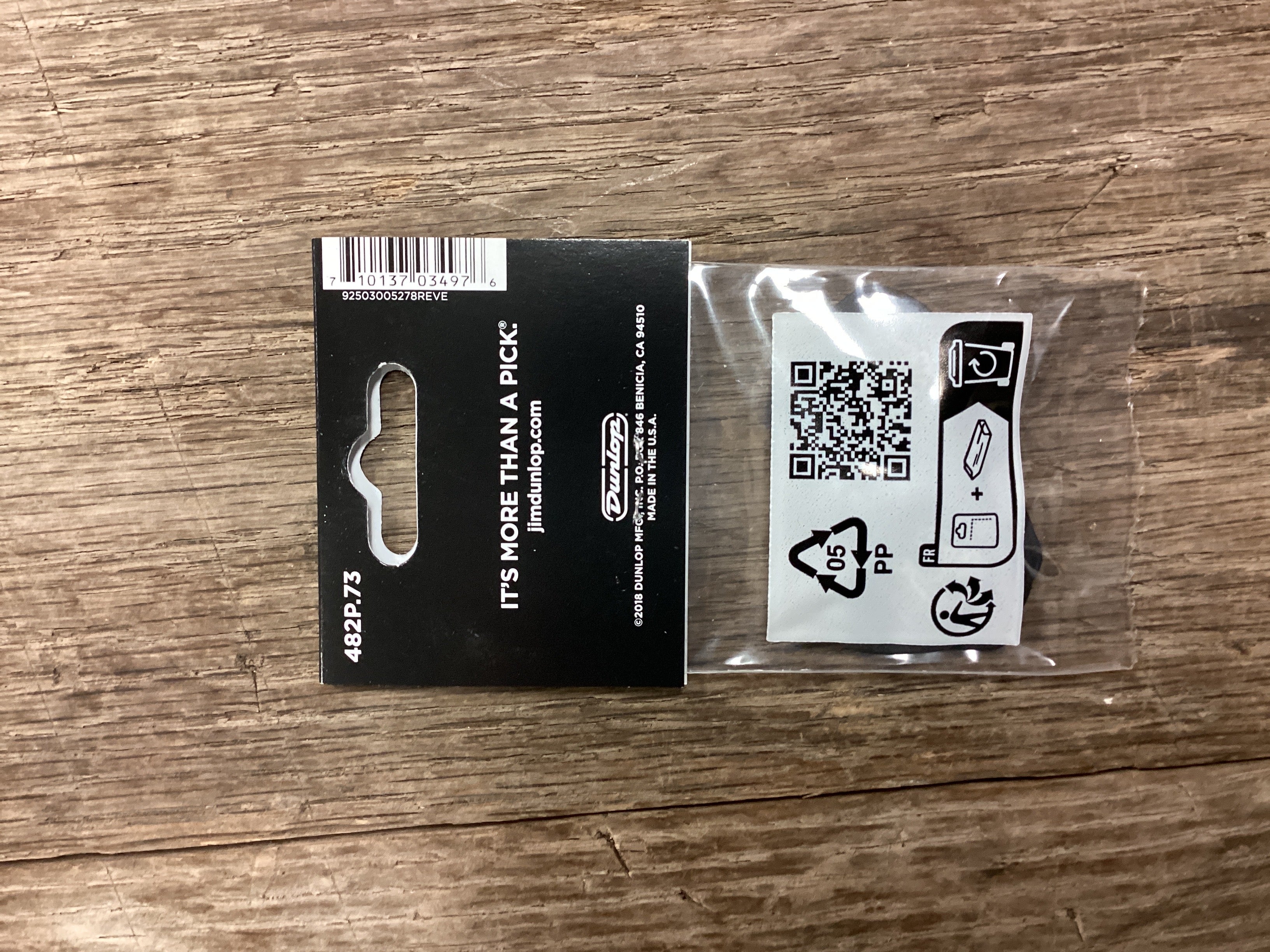 Dunlop~TORTEX®~PITCH BLACK~JAZZ III PICK .73 (12pk)