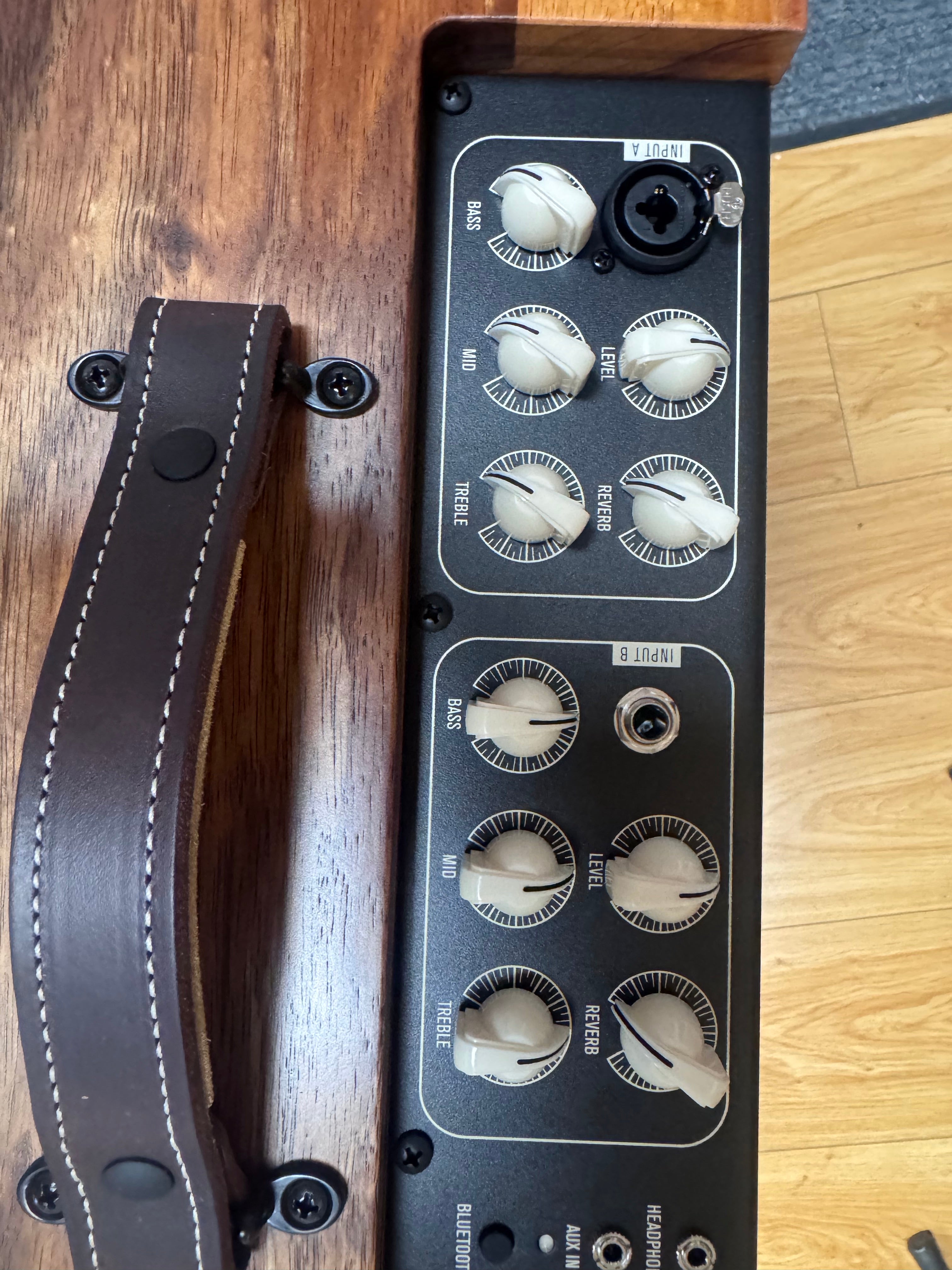 Image of Taylor Circa 74 AV150-10 Acoustic Amplifier and Vocal System, Select Koa with stand