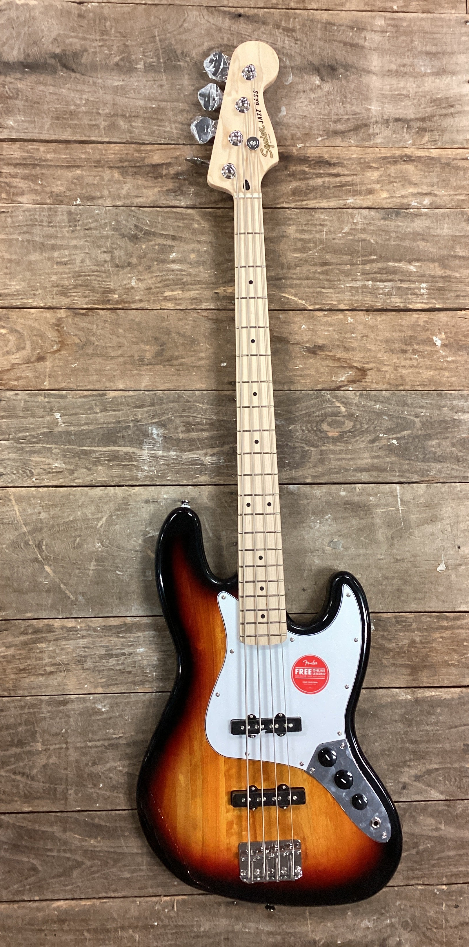 Image of Affinity Series® Jazz Bass®, Maple Fingerboard, White Pickguard, 3-Color Sunburst