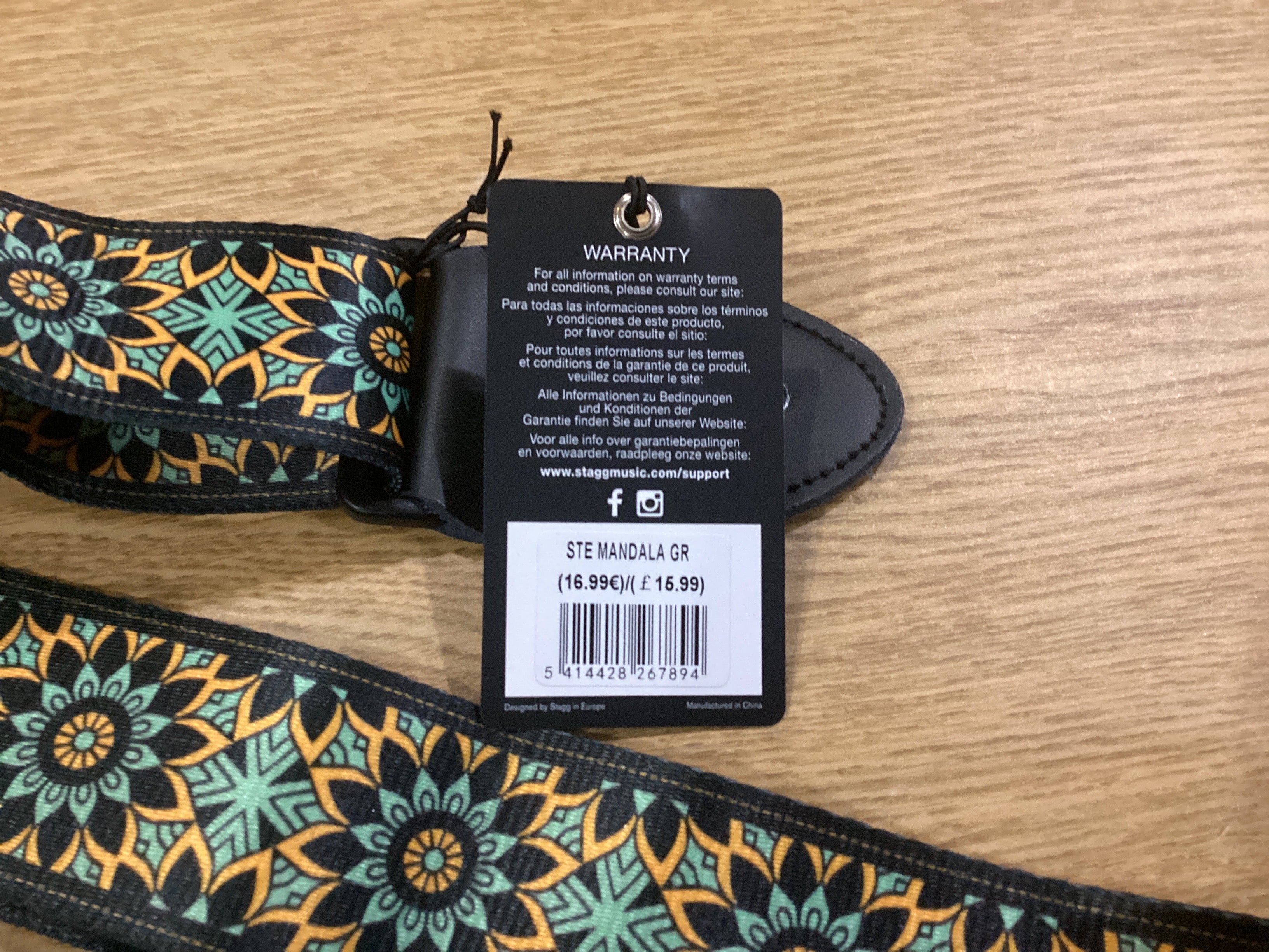 Image of Stagg TERYLENE STRAP MANDALA GREEN