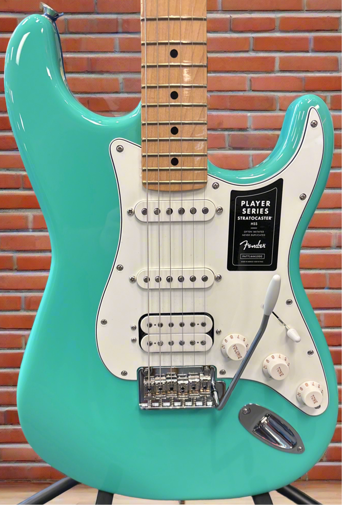 Image of FENDER PLAYER STRAT HSS Maple Neck Seafoam Green