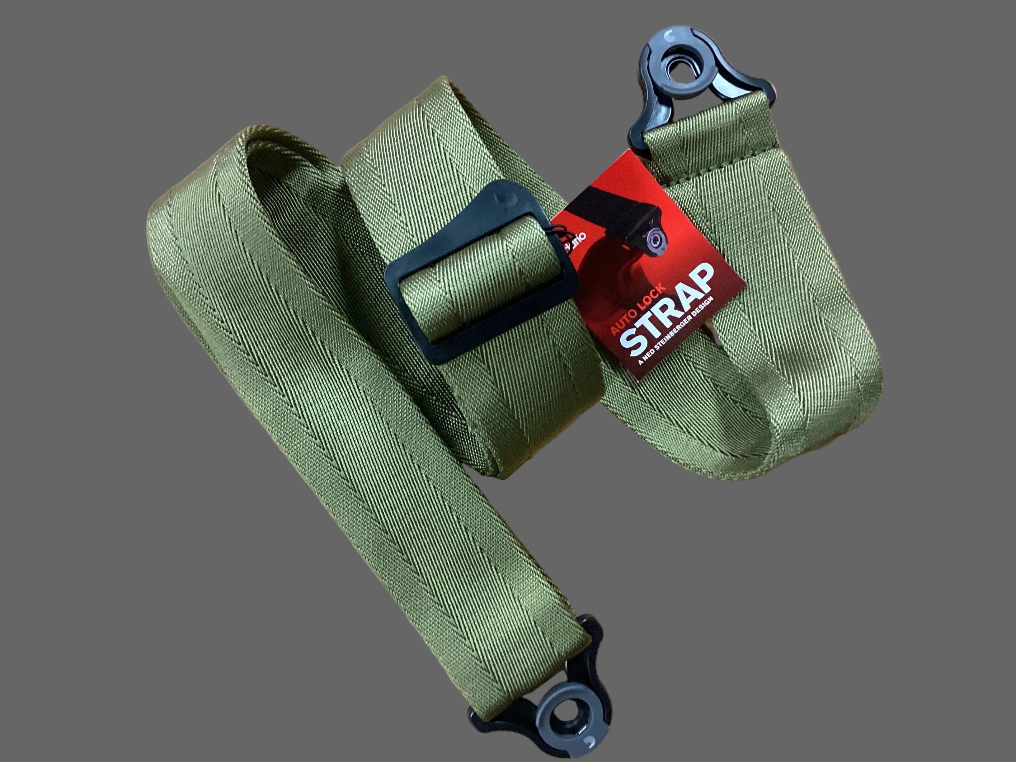 Image of D'Addario Auto Lock Guitar Strap, Moss Green