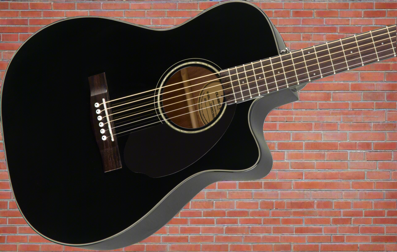 Image of FENDER CC-60SCE Concert, Walnut Fingerboard, Black