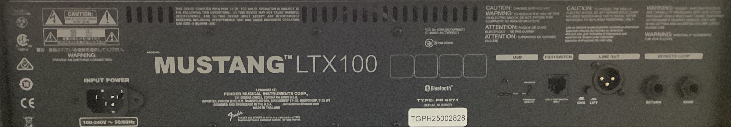 Image of Fender Mustang® LTX100