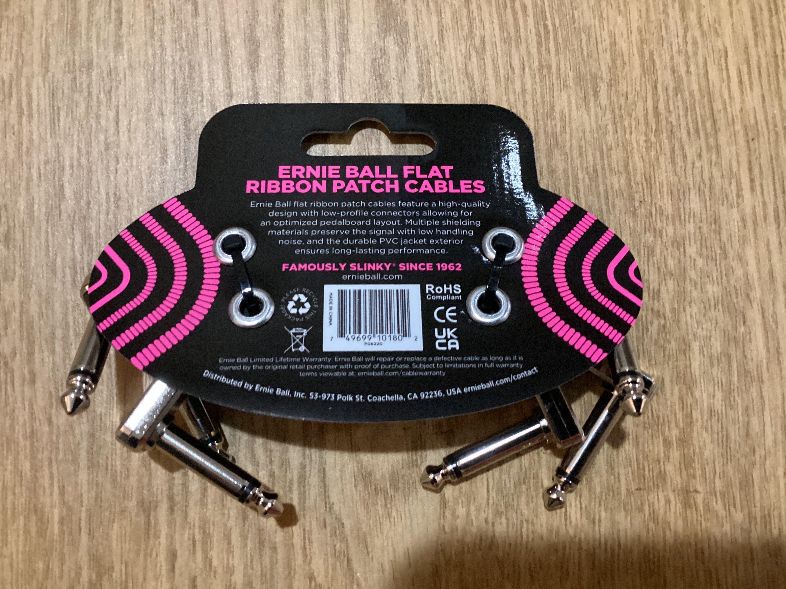 Image of Ernie Ball Flat Ribbon Patch Cable 3-pack