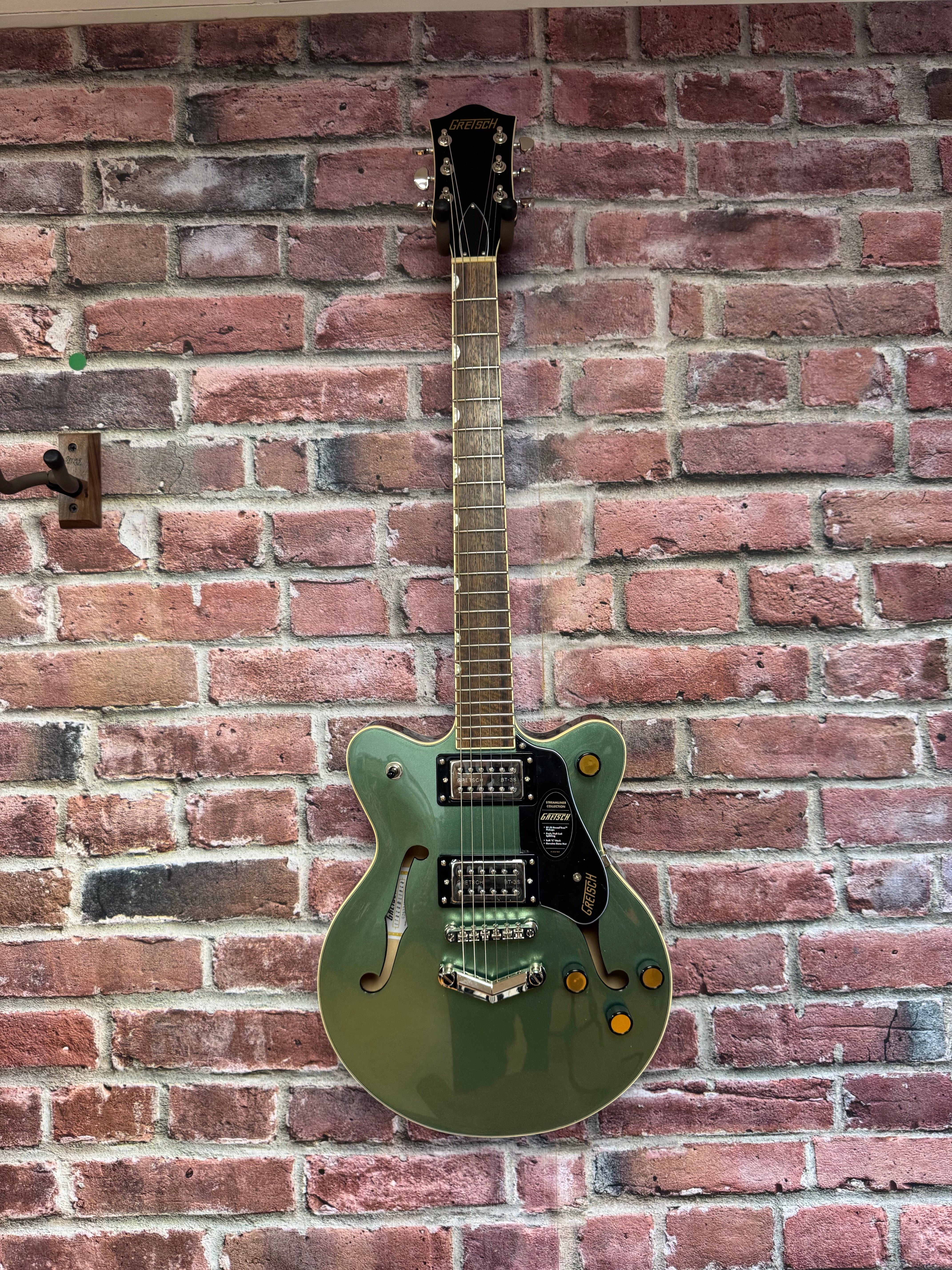 Image of Gretsch G2655 Streamliner™ Center Block Jr. Double-Cut with V-Stoptail, Laurel Fingerboard, Steel Olive