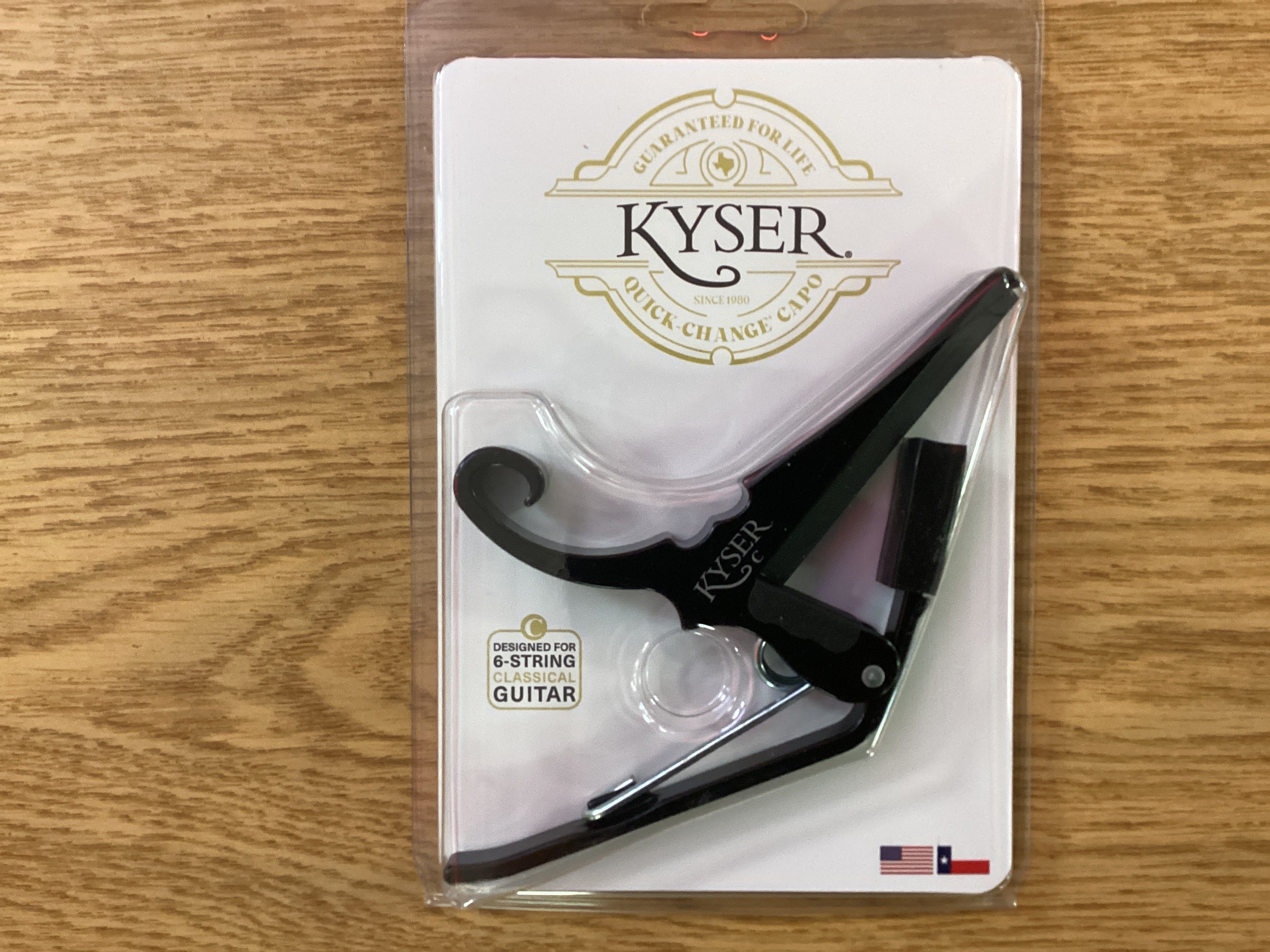 Image of Kyser Classical Guitar Capo Black - Quick-Change Capo for Nylon String