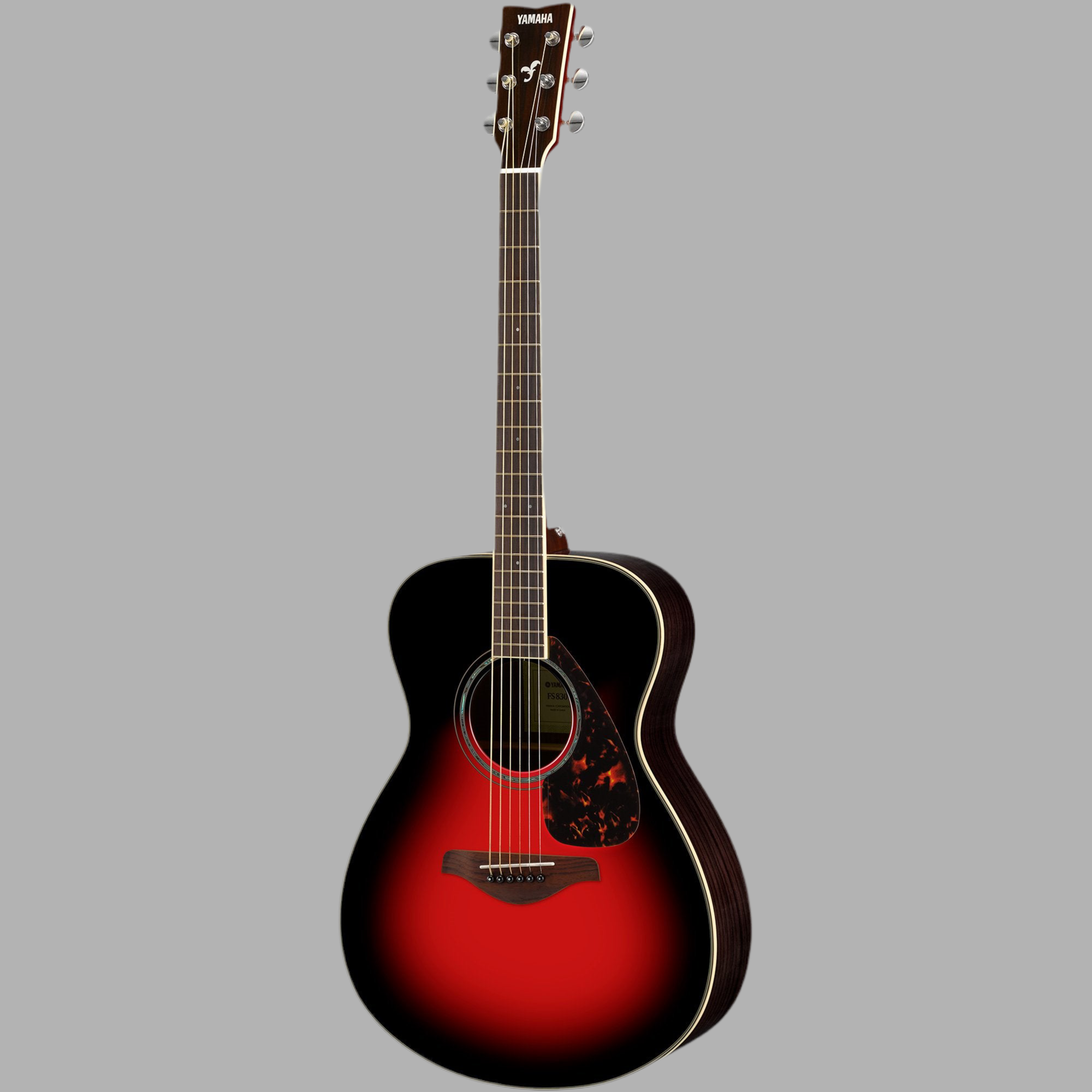 Image of YAMAHA FS830 DSR SMALL BODY GUITAR SOLID TOP ROSEWOOD, Dusk Sun Red