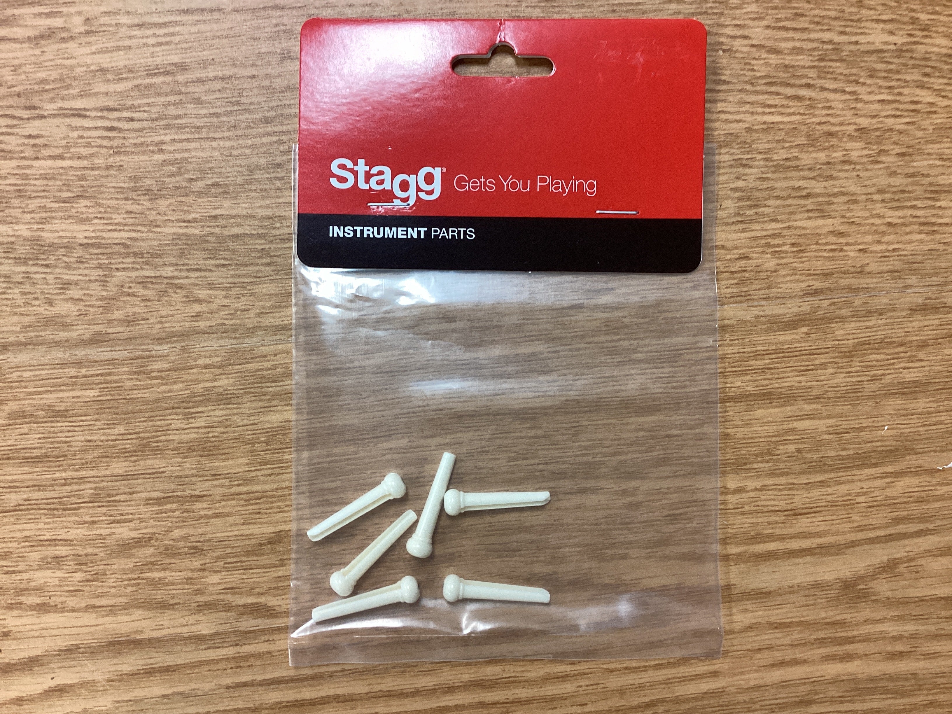 Image of Stagg Acoustic Bridge Pins~Off White w/dot