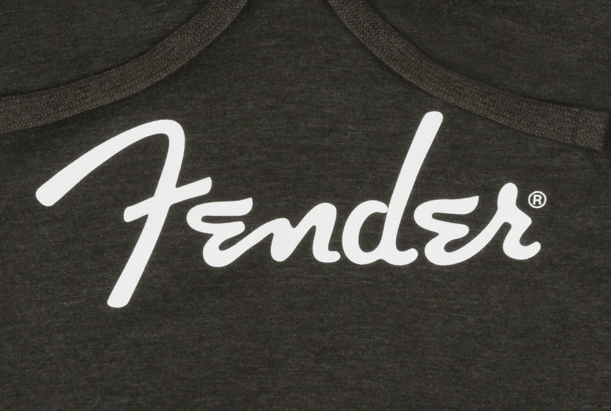 Image of Fender® Spaghetti Logo Hoodie, Gray Heather, Large