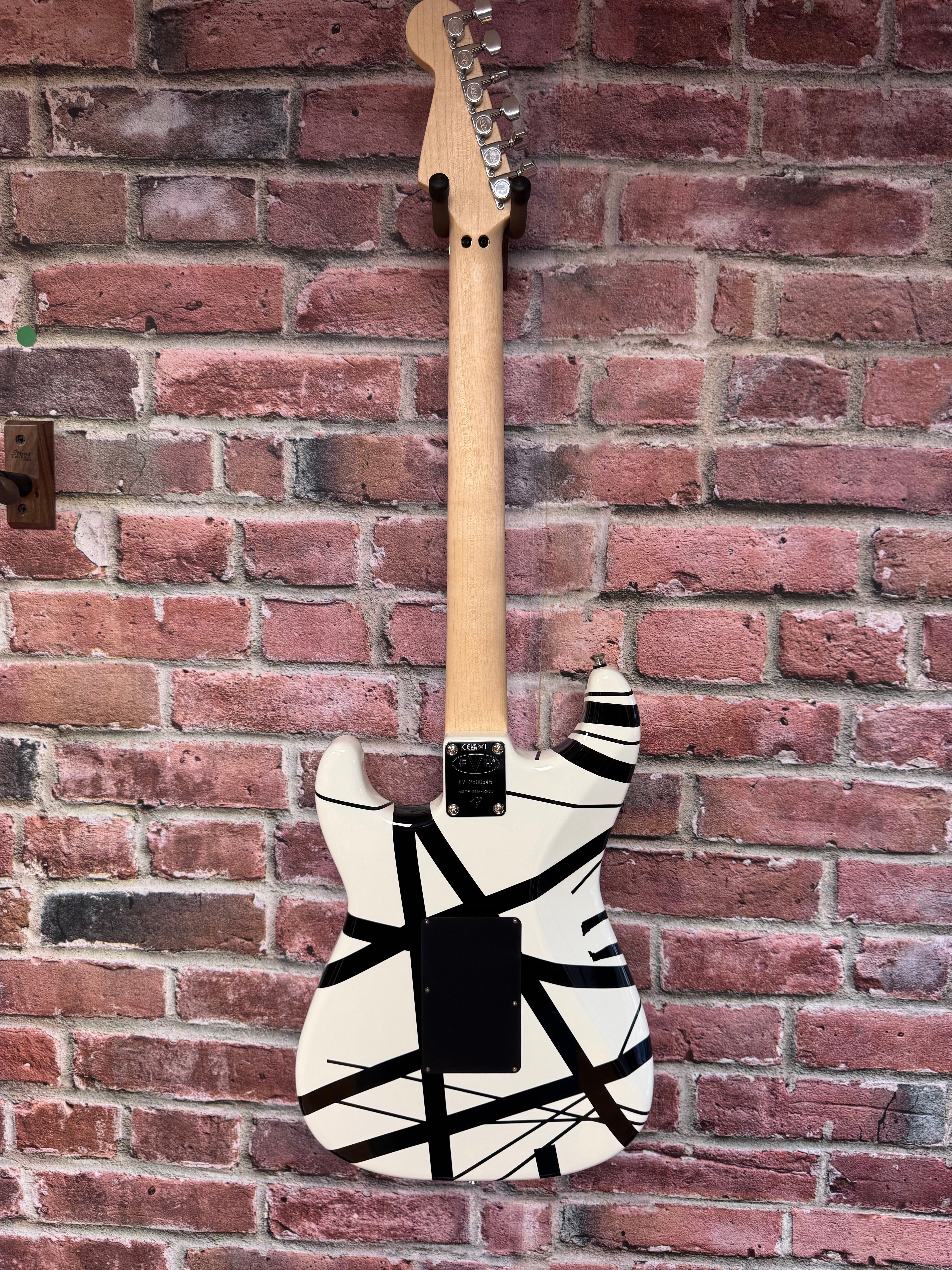 Image of EVH Striped Series White with Black Stripes Electric Guitar