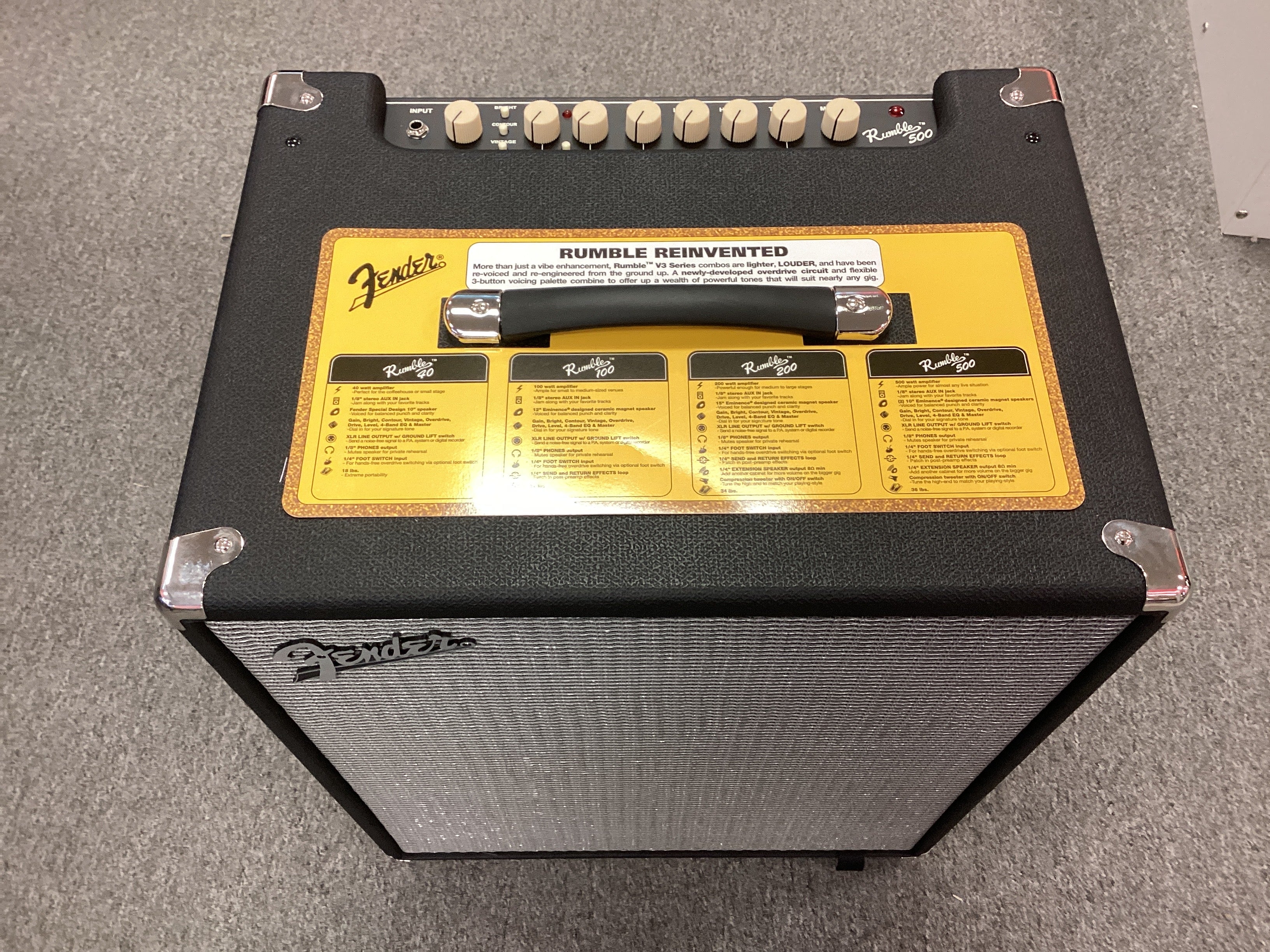 Fender Rumble 500 (V3), 120V, Black/Silver
