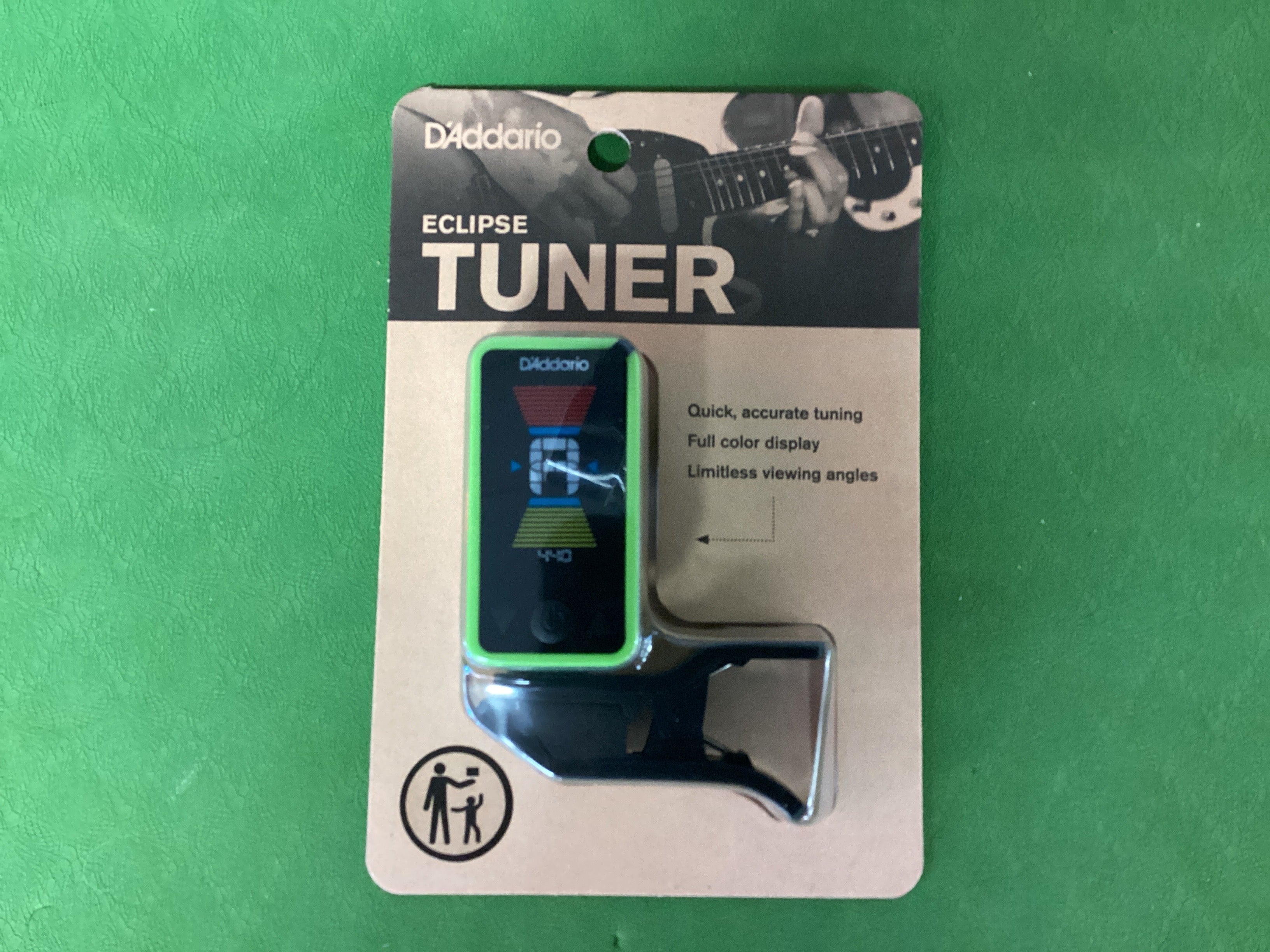 Image of D’Addario Eclipse Tuner Green