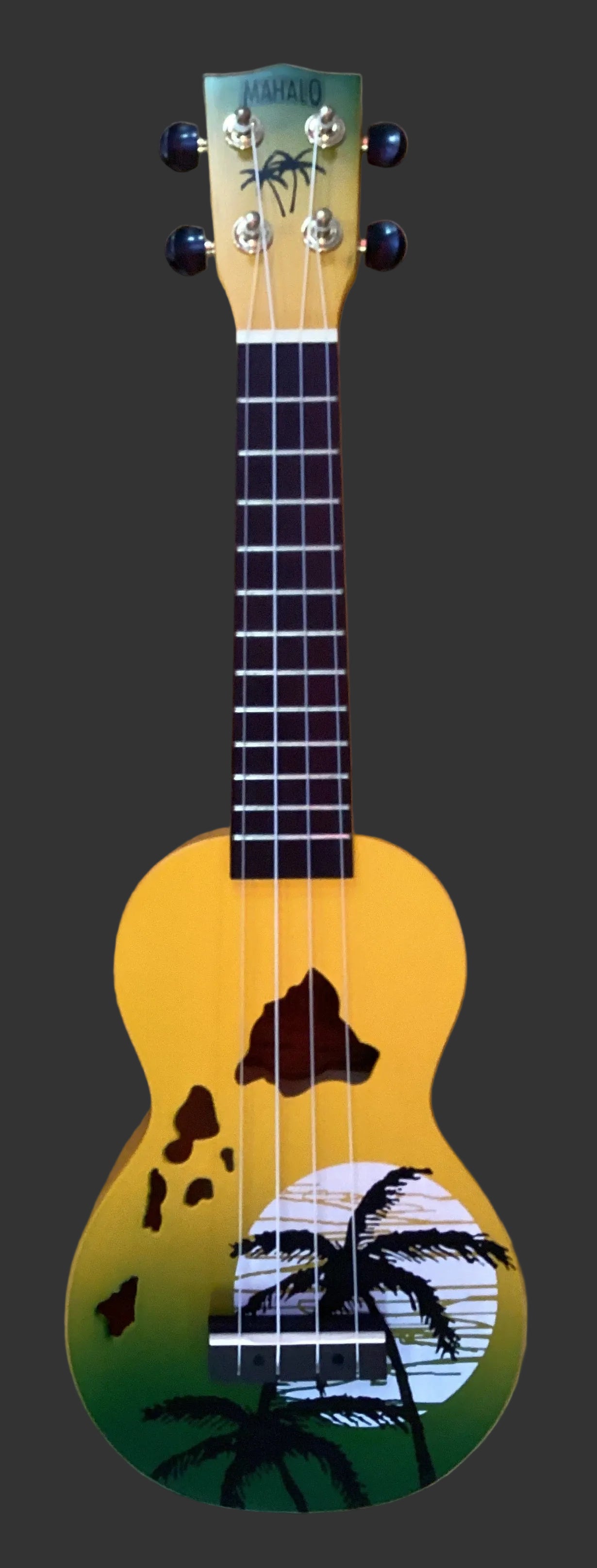 Image of Mahalo~Hawaii Series~Soprano Ukulele “Green Burst”