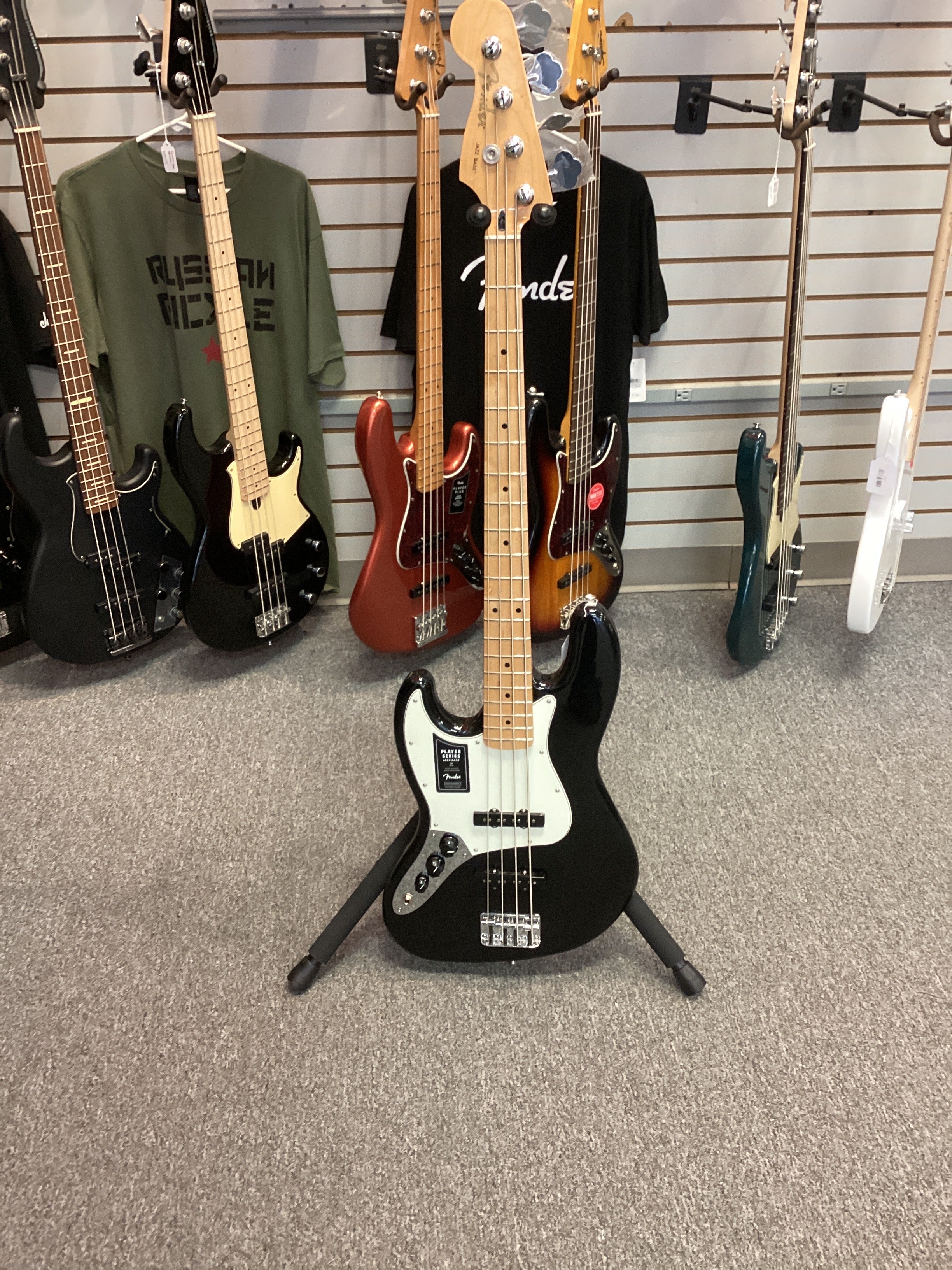 Image of FENDER Player Jazz Bass LH Left Handed Maple Neck Black