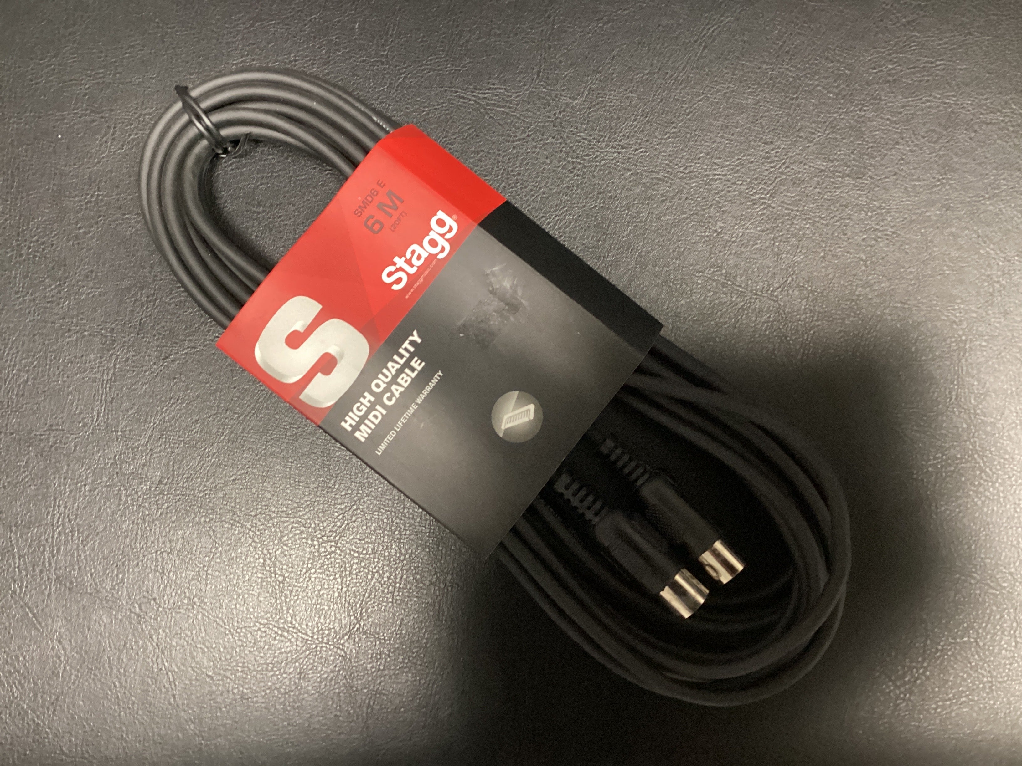 Image of Stagg Professional MIDI Cable 5-Pin DIN - 20 Foot (6M)