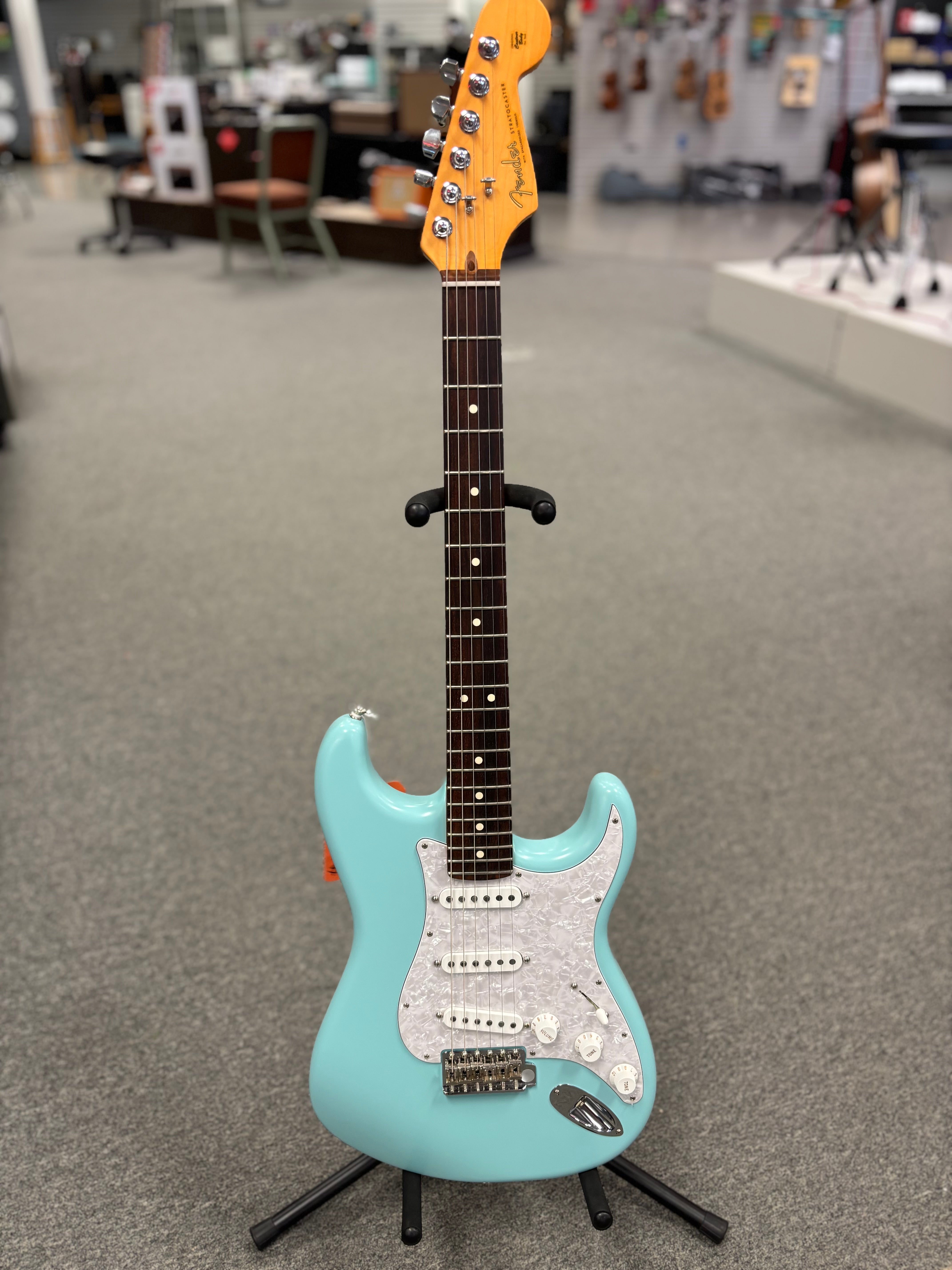 Image of Fender Limited Edition Cory Wong Stratocaster Daphne Blue with case