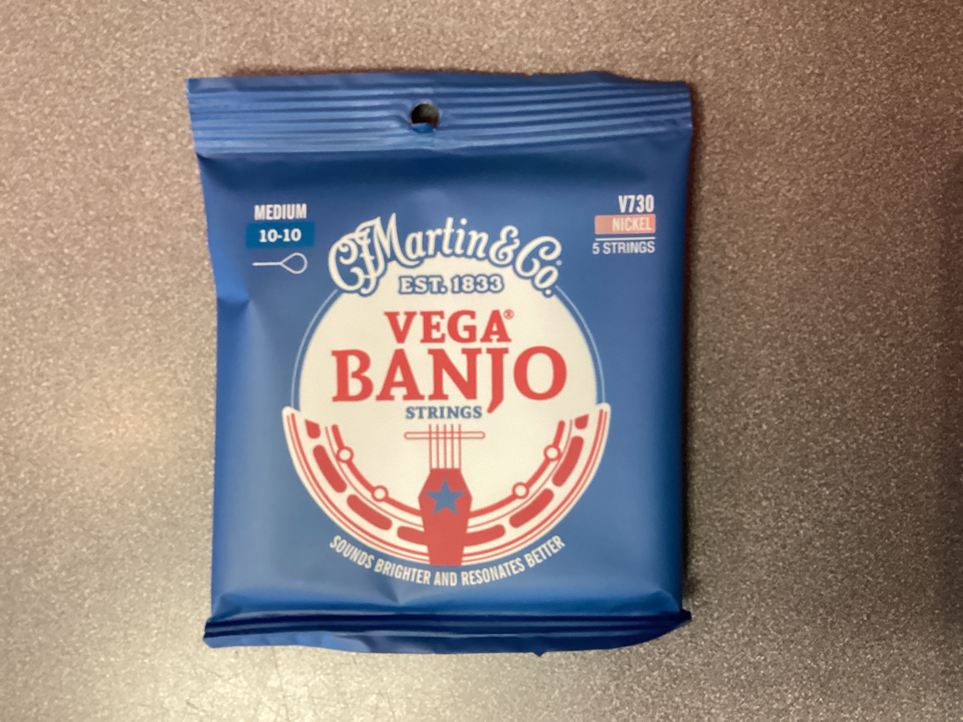 Image of Martin V730 Vega Medium (5 String) Banjo Strings. 10-23