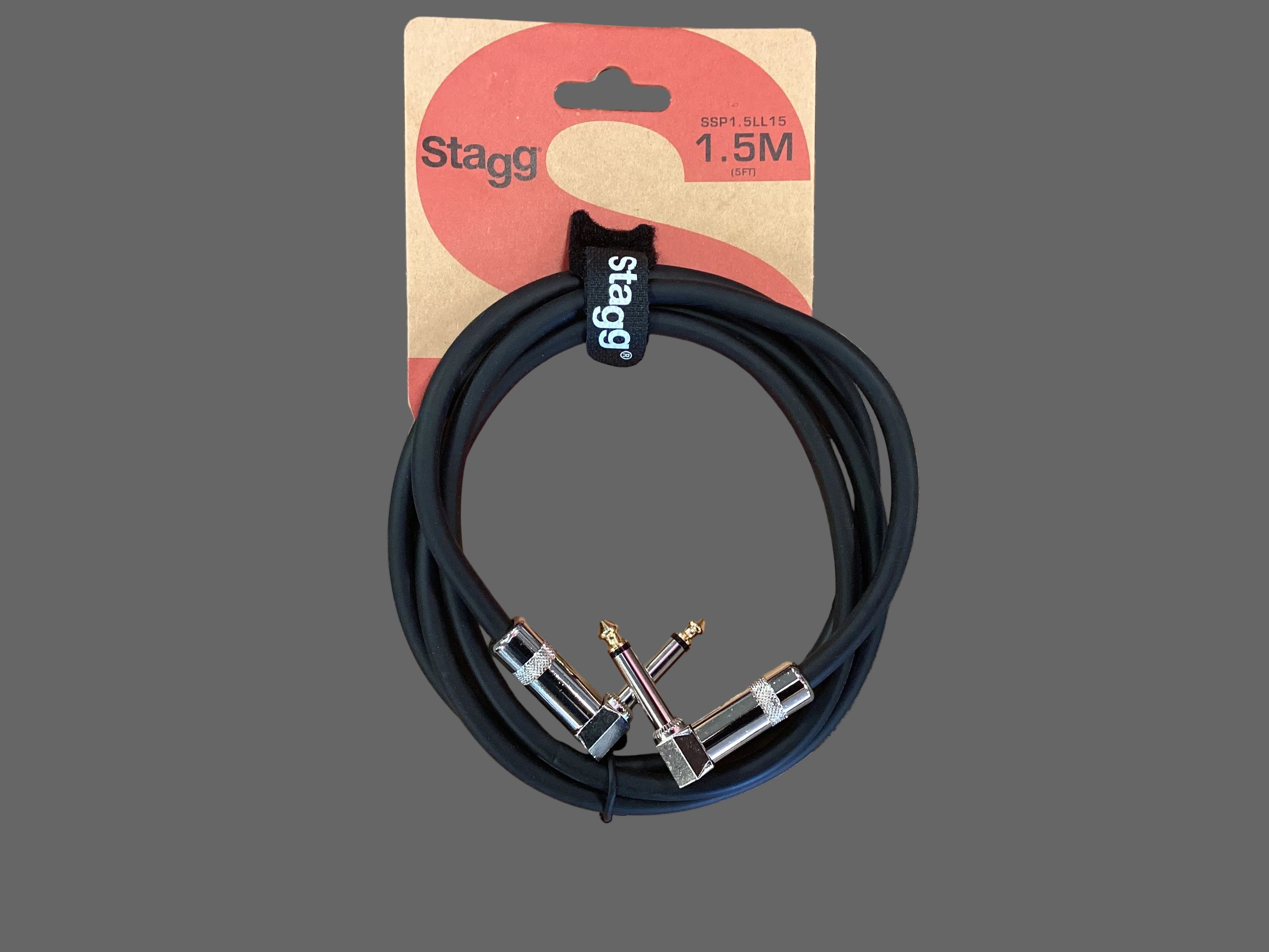Image of Stagg high quality speaker cable on a cardboard backing with 'Stagg' branding.