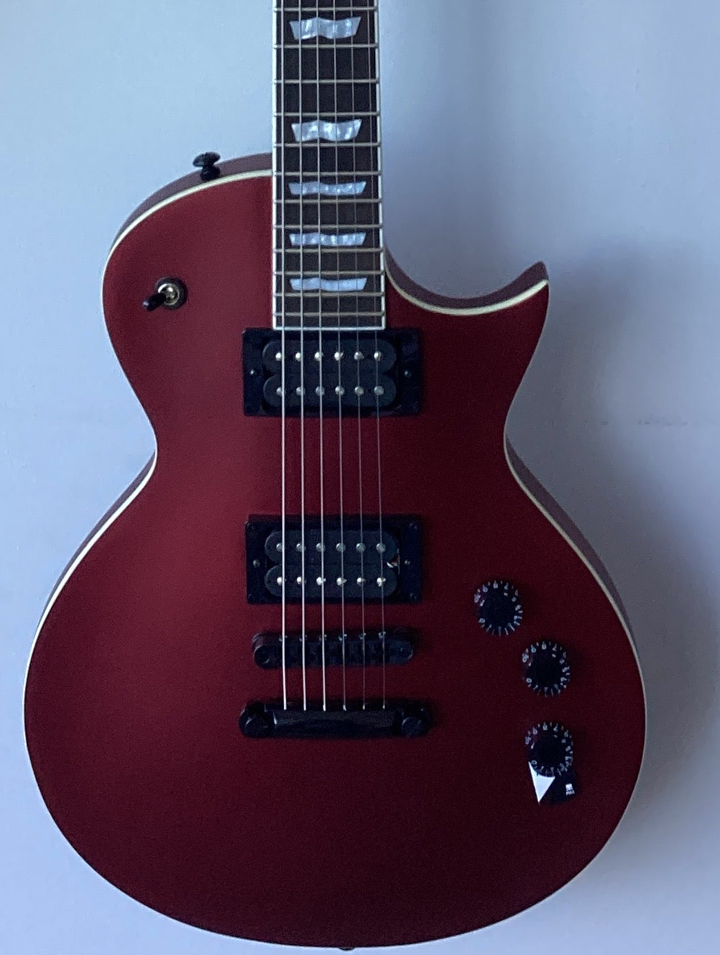 Image of LTD~EC-256~Single Cut Electric Guitar~Candy Apple Red Satin