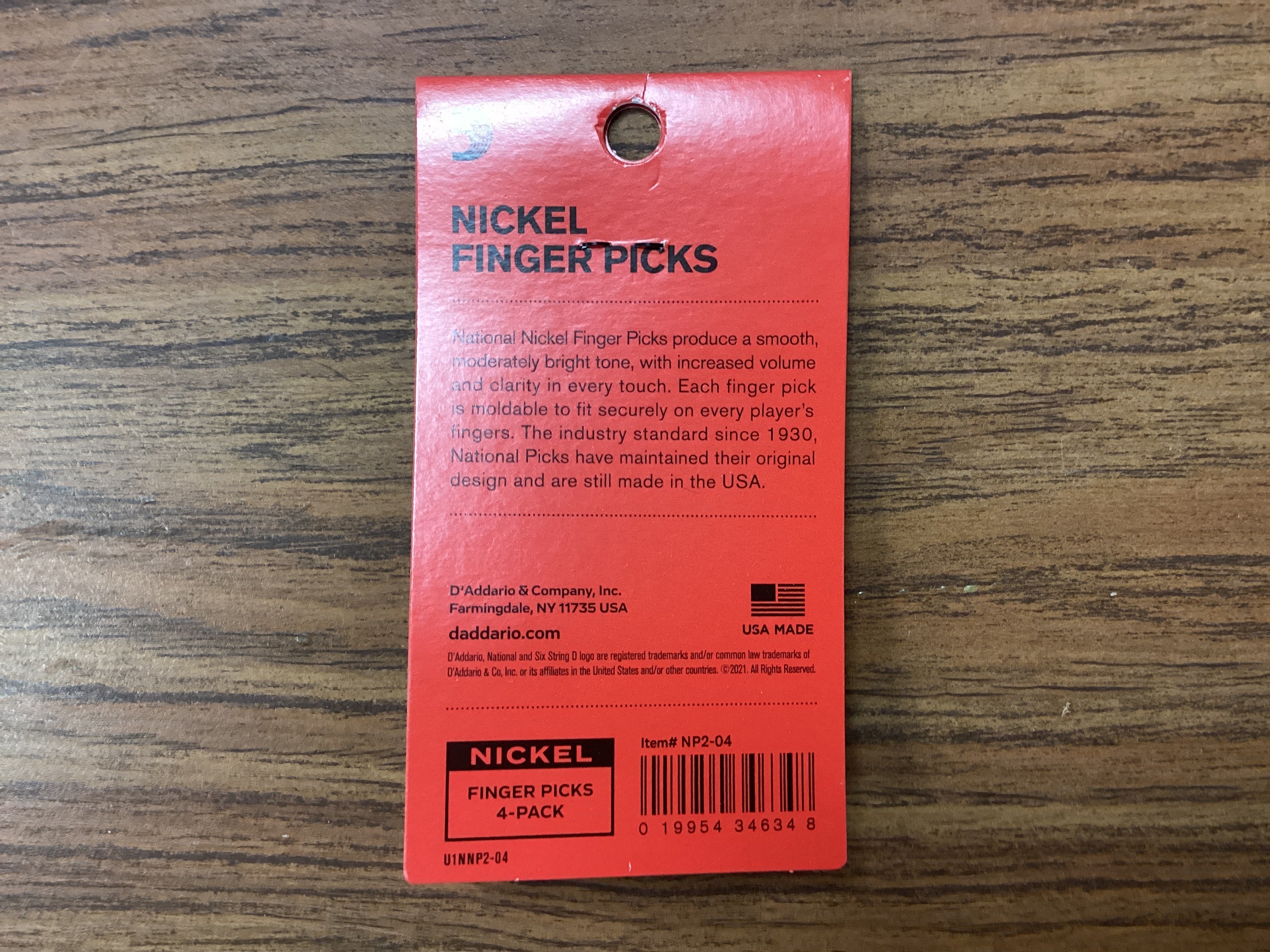 Image of D'Addario National Nickel Finger Picks - 4 pack NP2-04