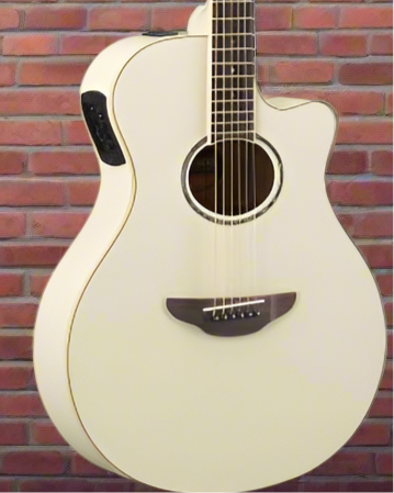 YAMAHA APX600 VW Vintage White APX THINLINE CUTAWAY A/E – The Pied