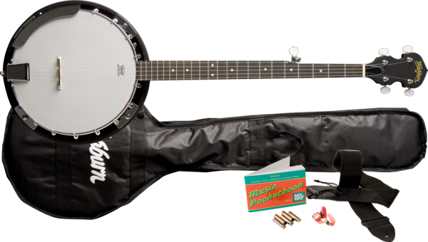 Image of Washburn B8 Americana 5 String Banjo Pack Natural