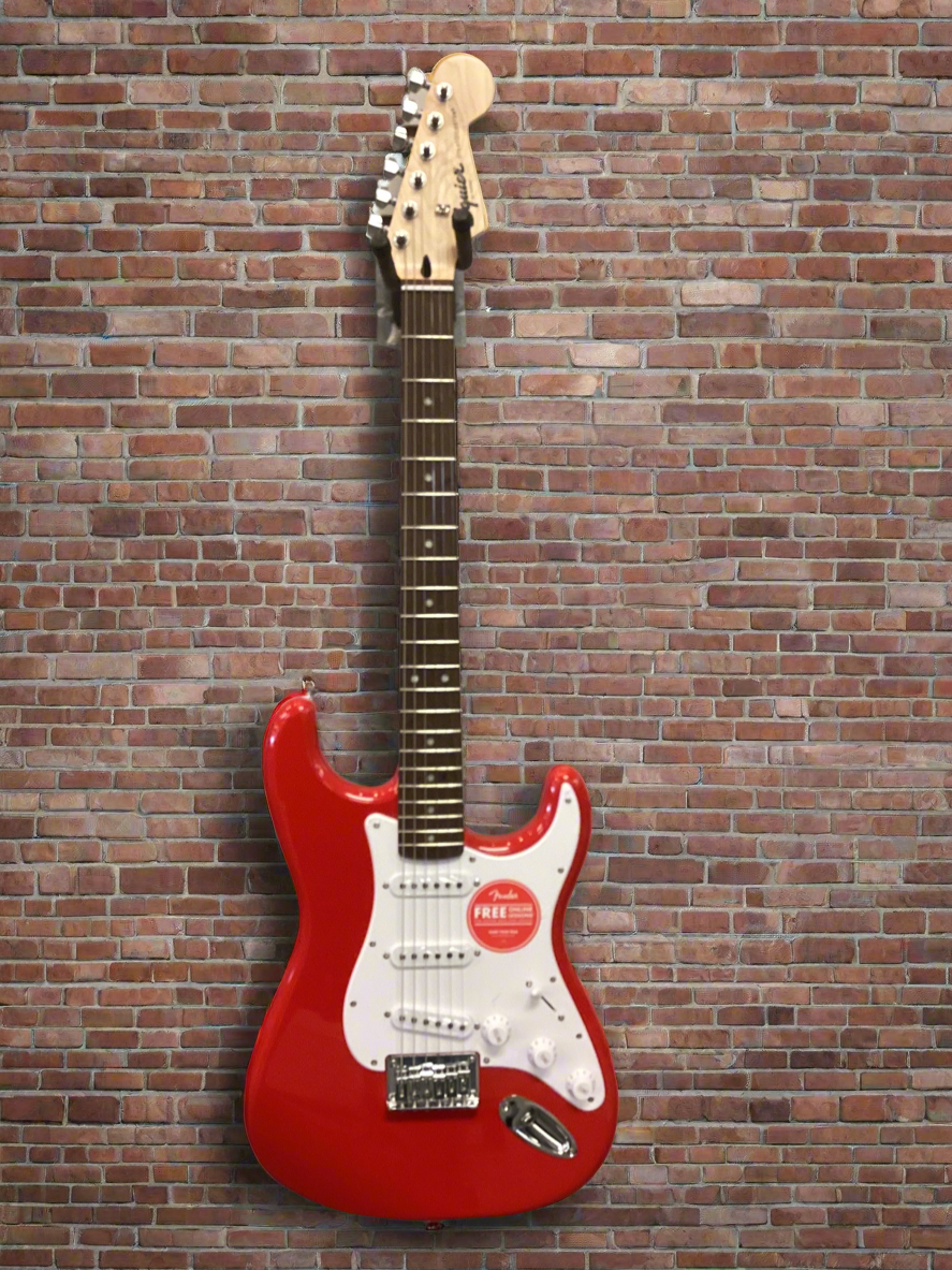 Image of Squier Sonic Stratocaster HT Laurel Fingerboard, White Pickguard, Torino Red