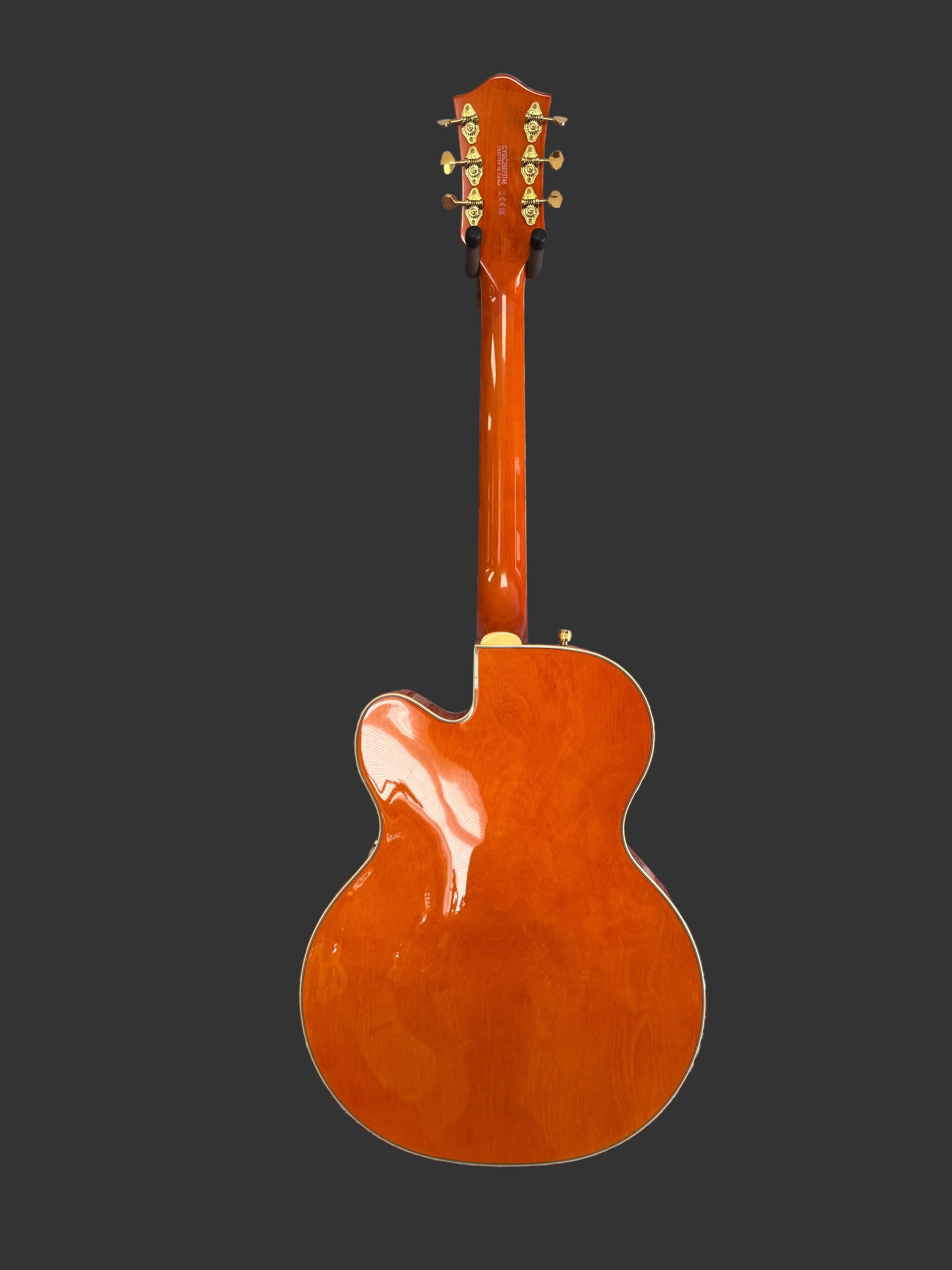 Image of Gretsch Nashville Hollow Body Electric Guitar with Bigsby, Ebony Fingerboard, 50s Orange