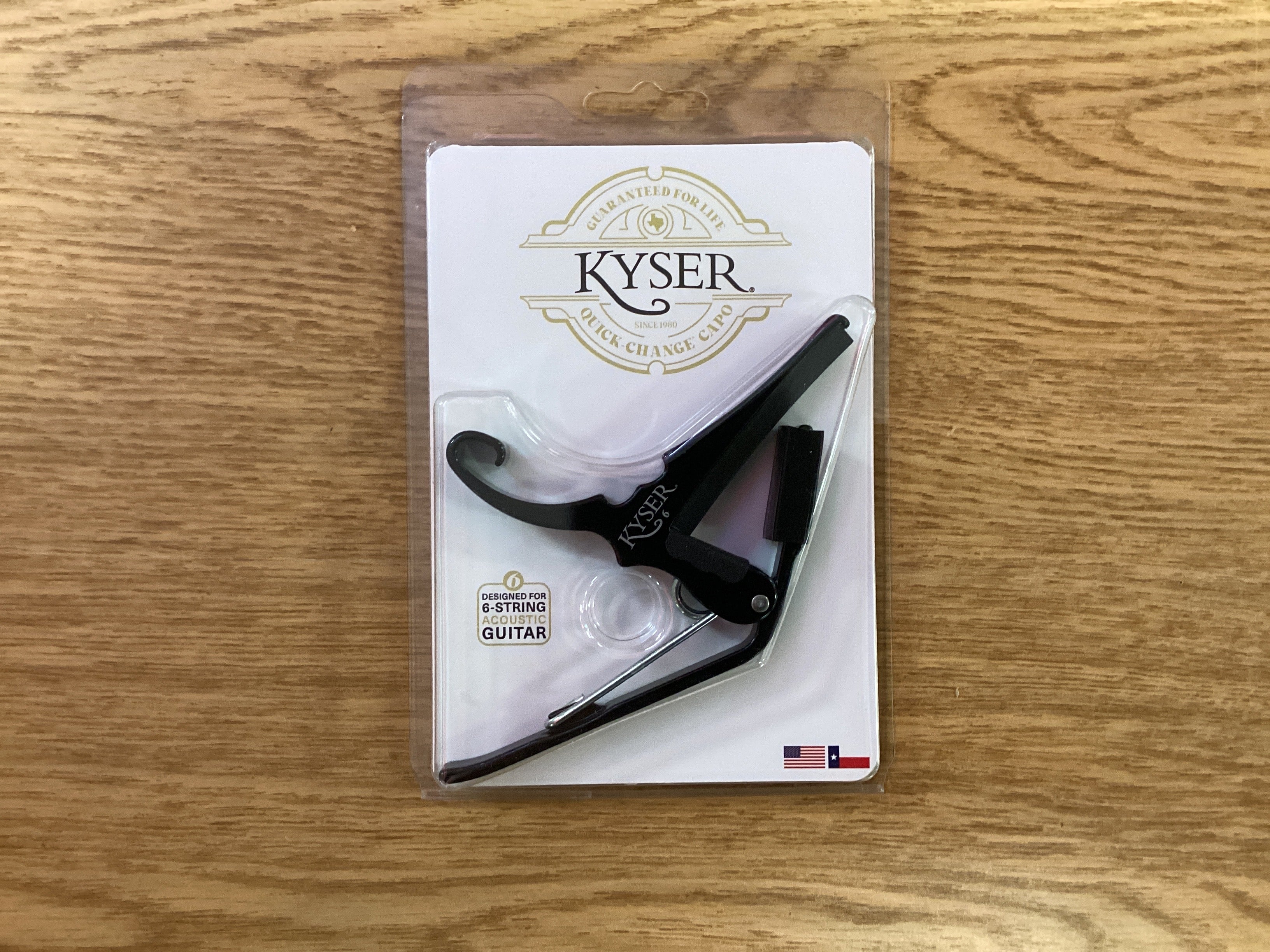 Image of Kyser KG6B Guitar Capo Black - Quick-Change Capo for Acoustic & Electric