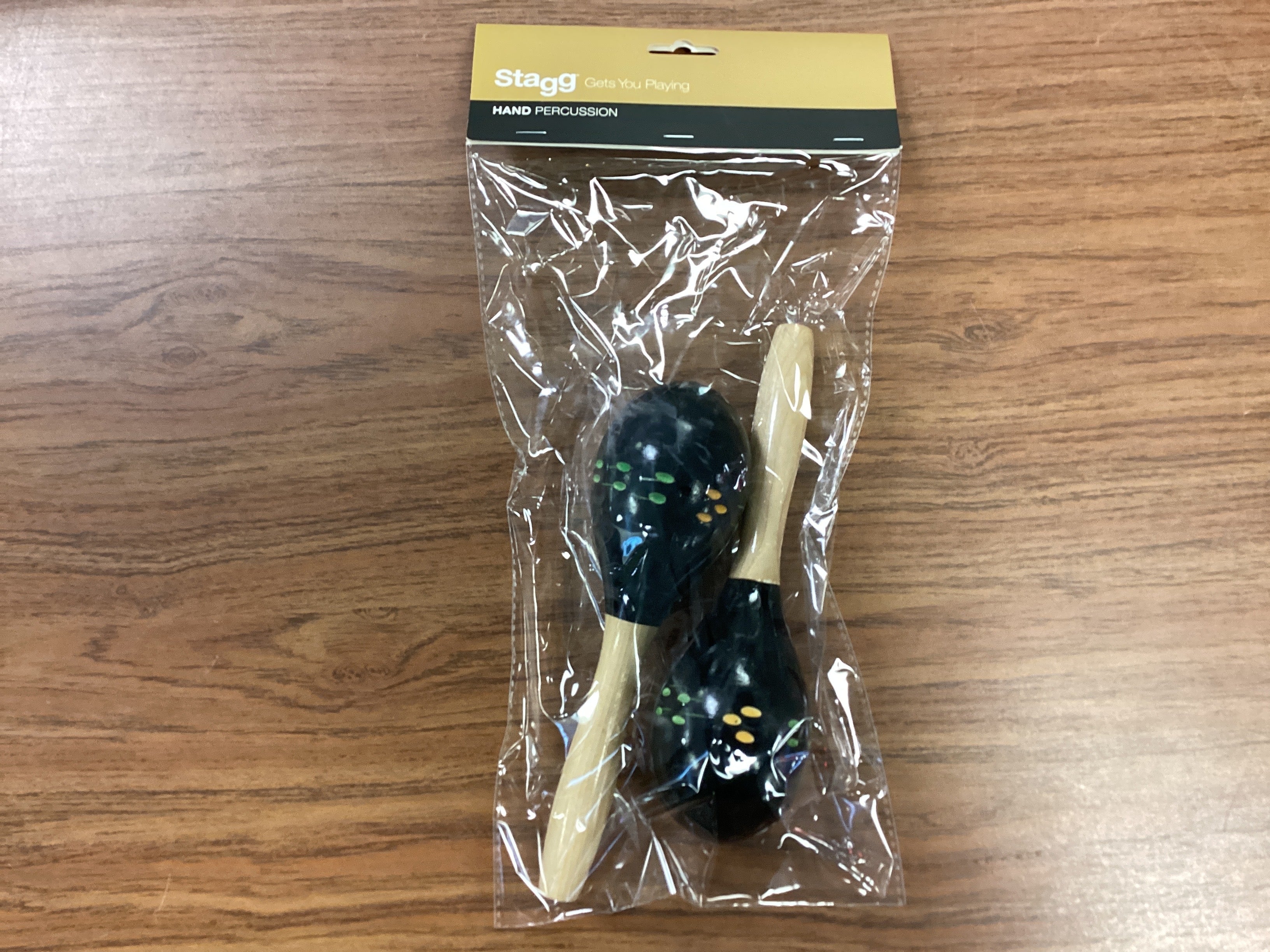 Image of Stagg Wood Maracas Oval 19CM Black
