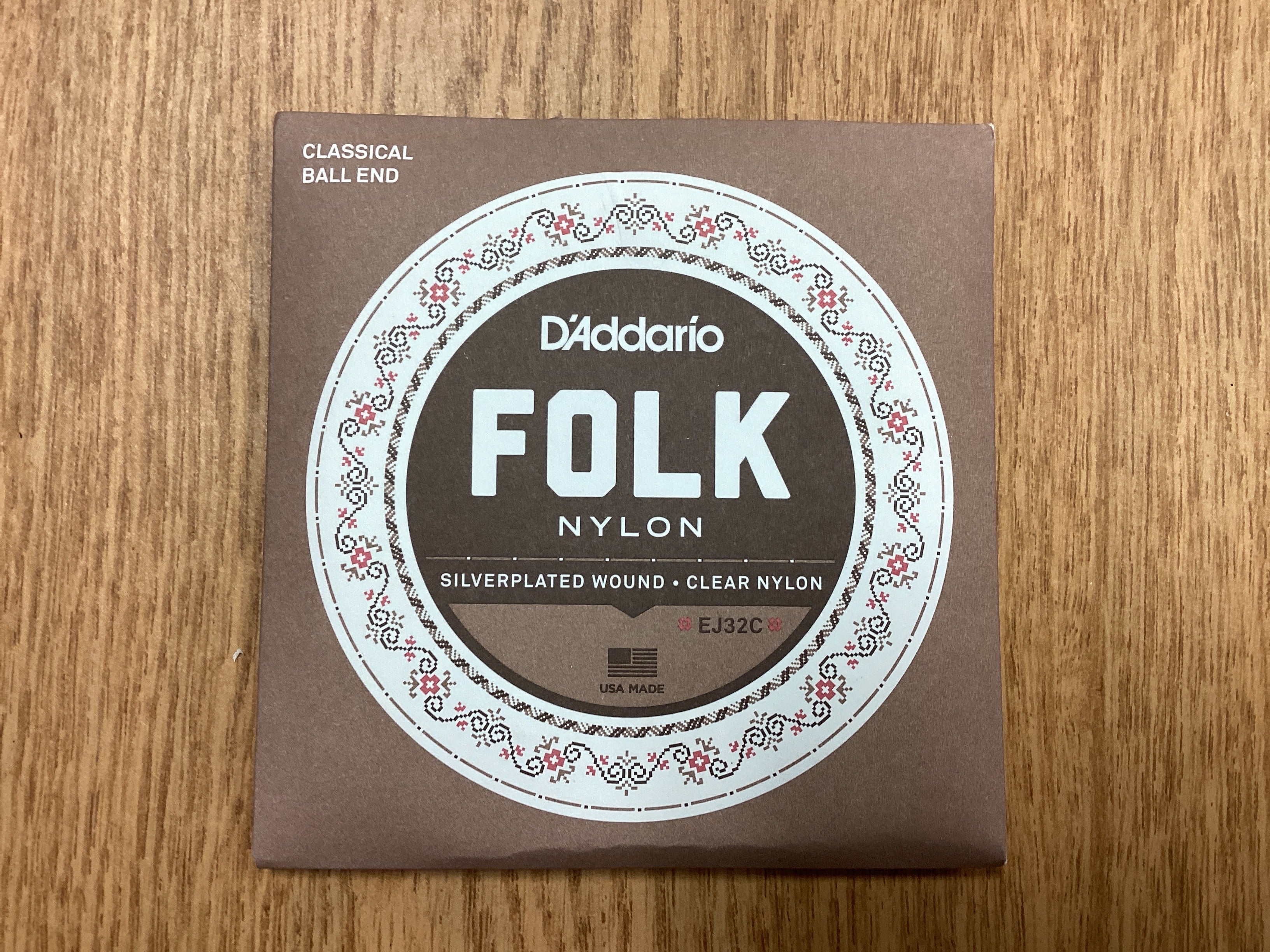 DADDARIO FOLK Nylon Classical Ball End EJ32C