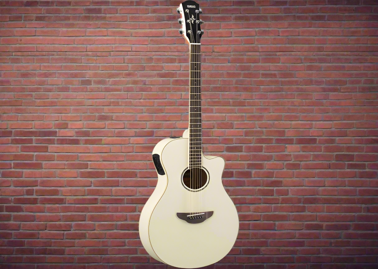 Image of YAMAHA APX600 VW Vintage White APX THINLINE CUTAWAY A/E