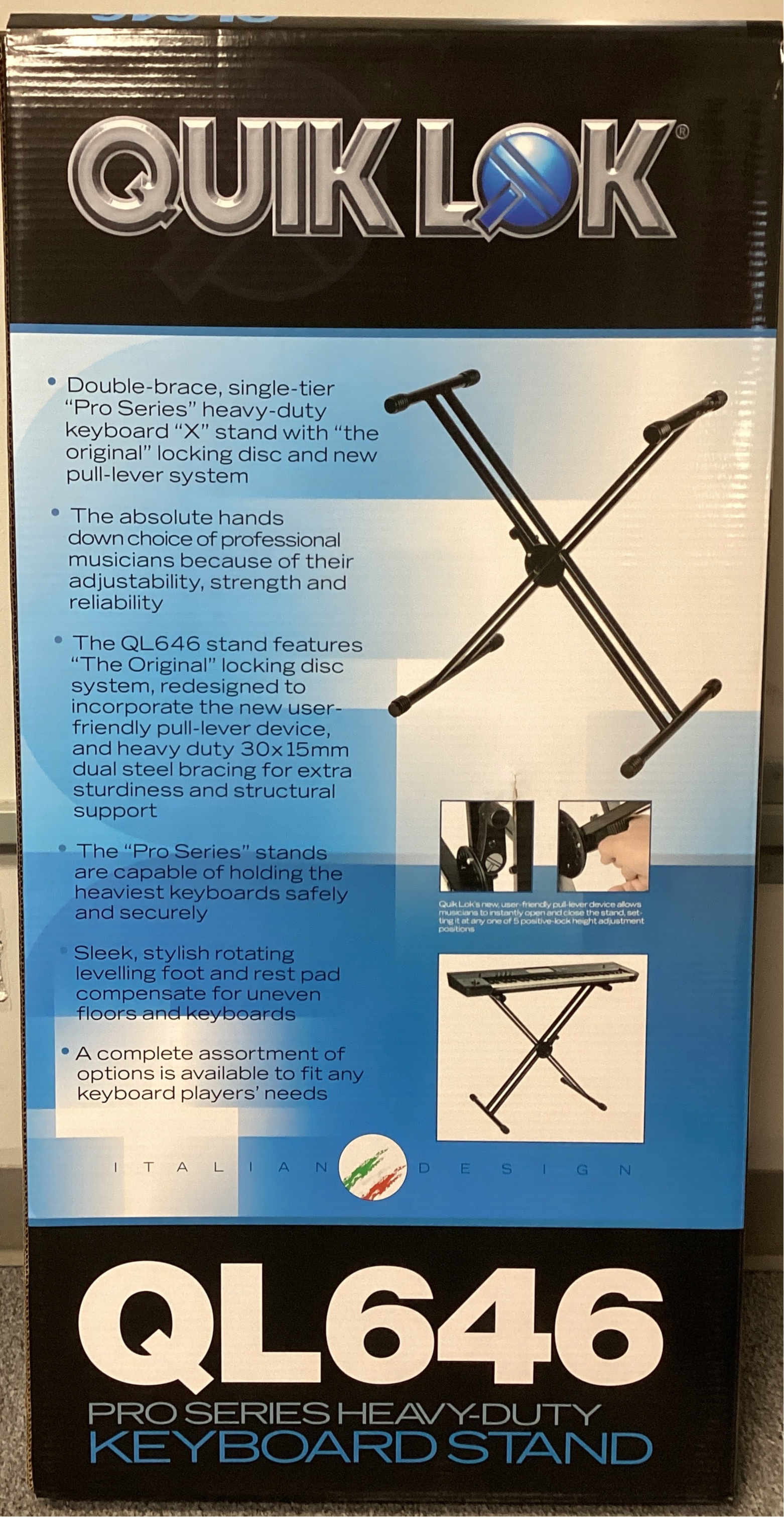 Image of Quik Lok Pro Series~Heavy Duty~Keyboard Stand QL-646
