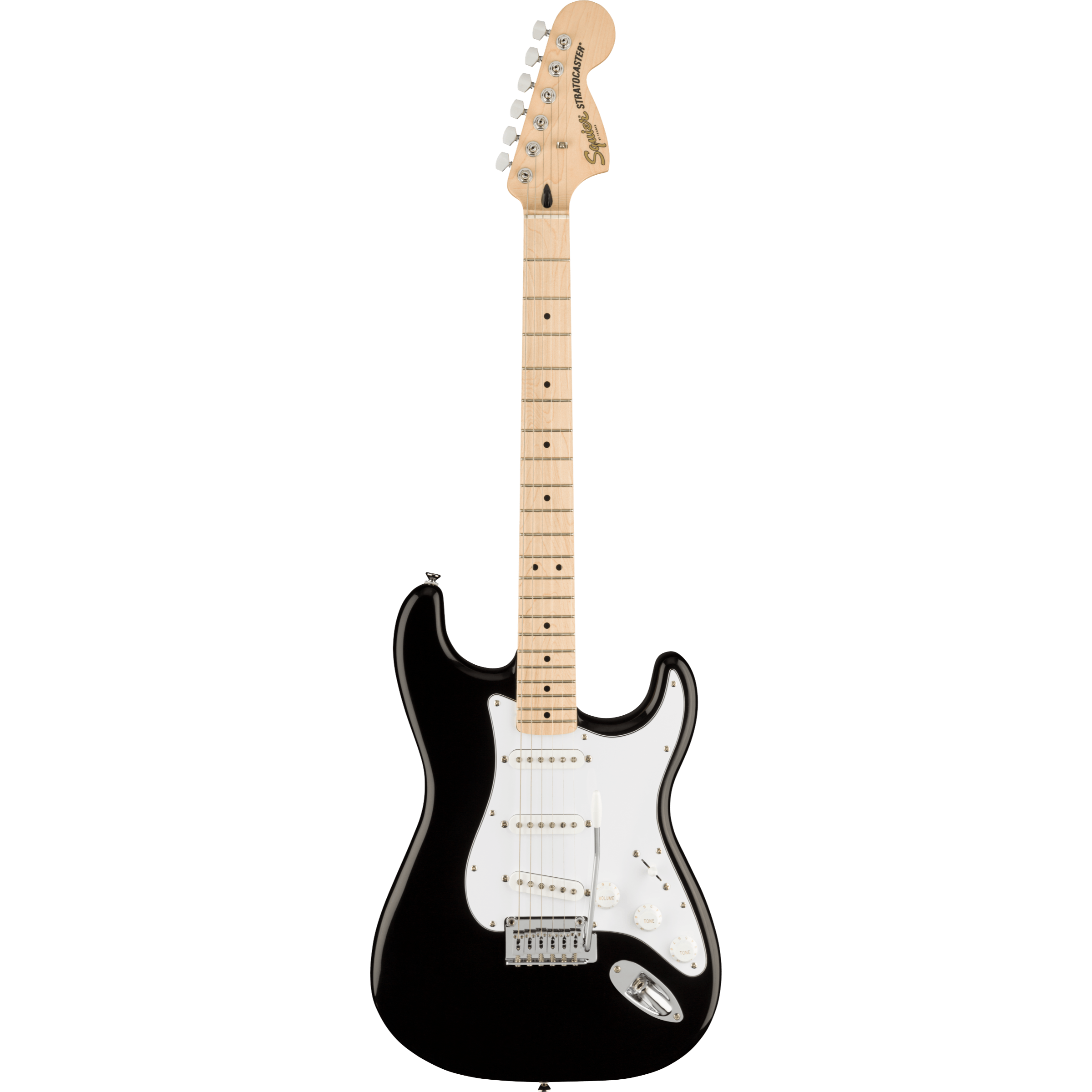 Image of FENDER Affinity Series™ Stratocaster®, Maple Fingerboard, White Pickguard, Black