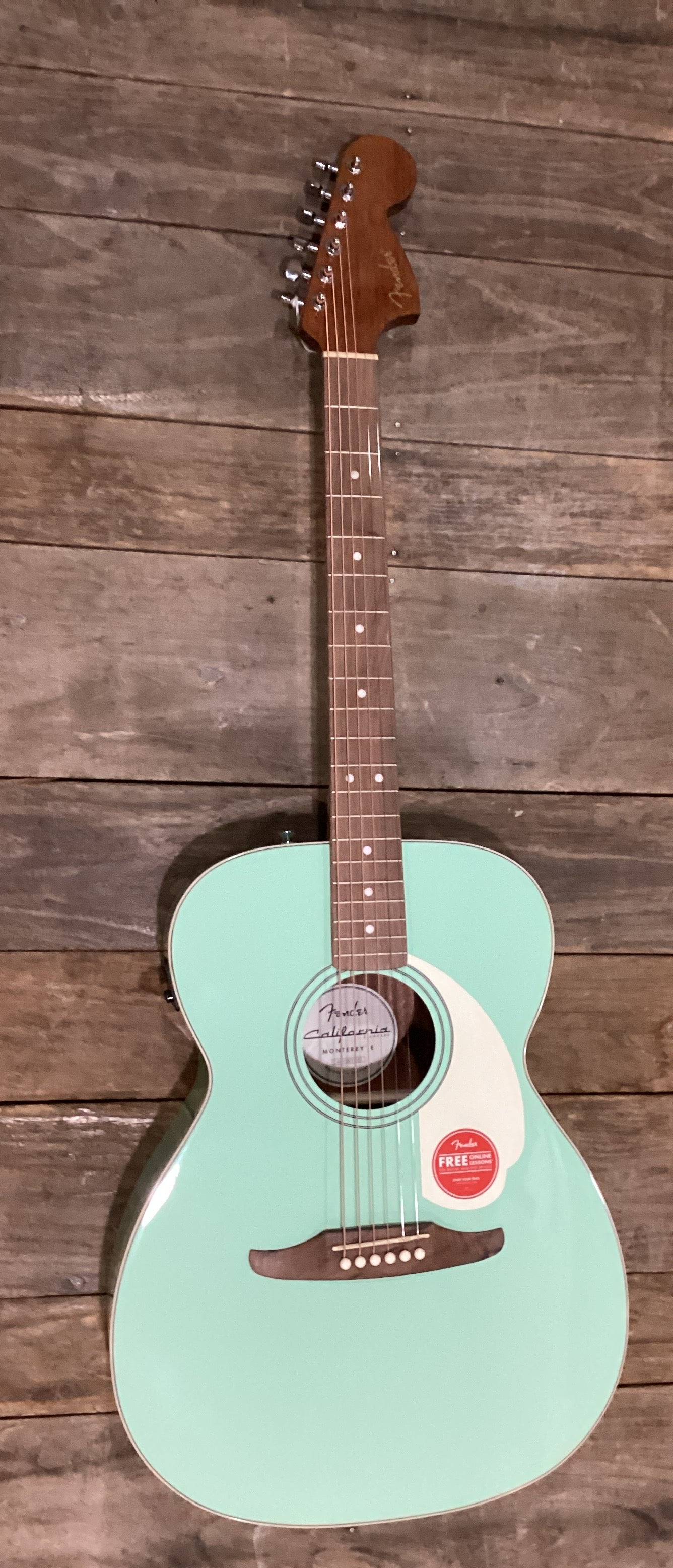 Image of Fender~California Standard~Monterey E~Acoustic/Electric guitar~Surf Green