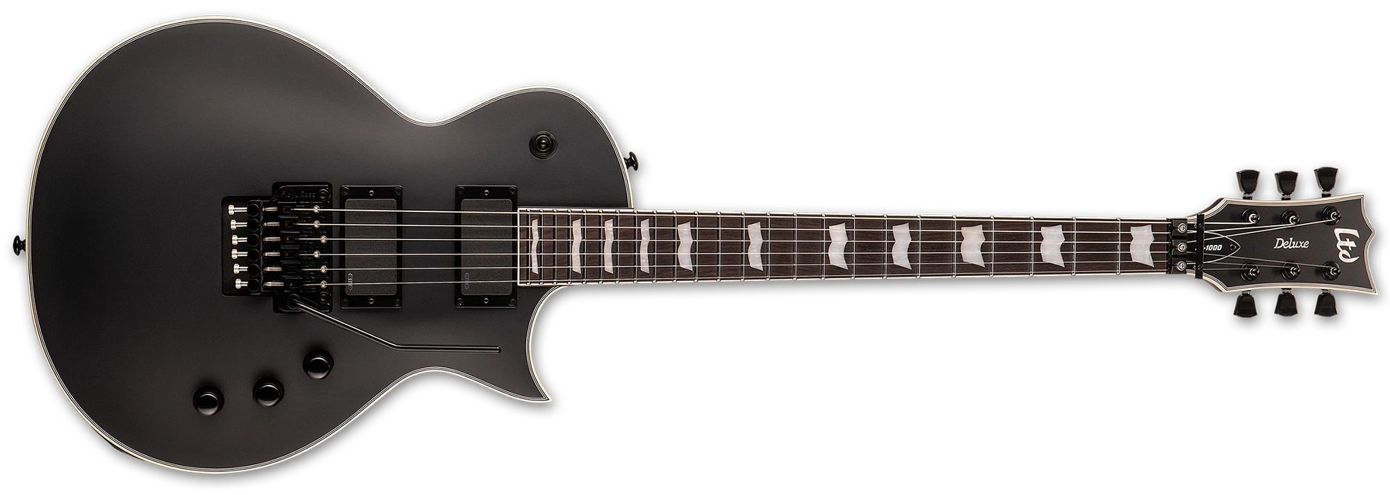 Image of LTD EC1000FR Black Satin Electric Guitar with Floyd Rose