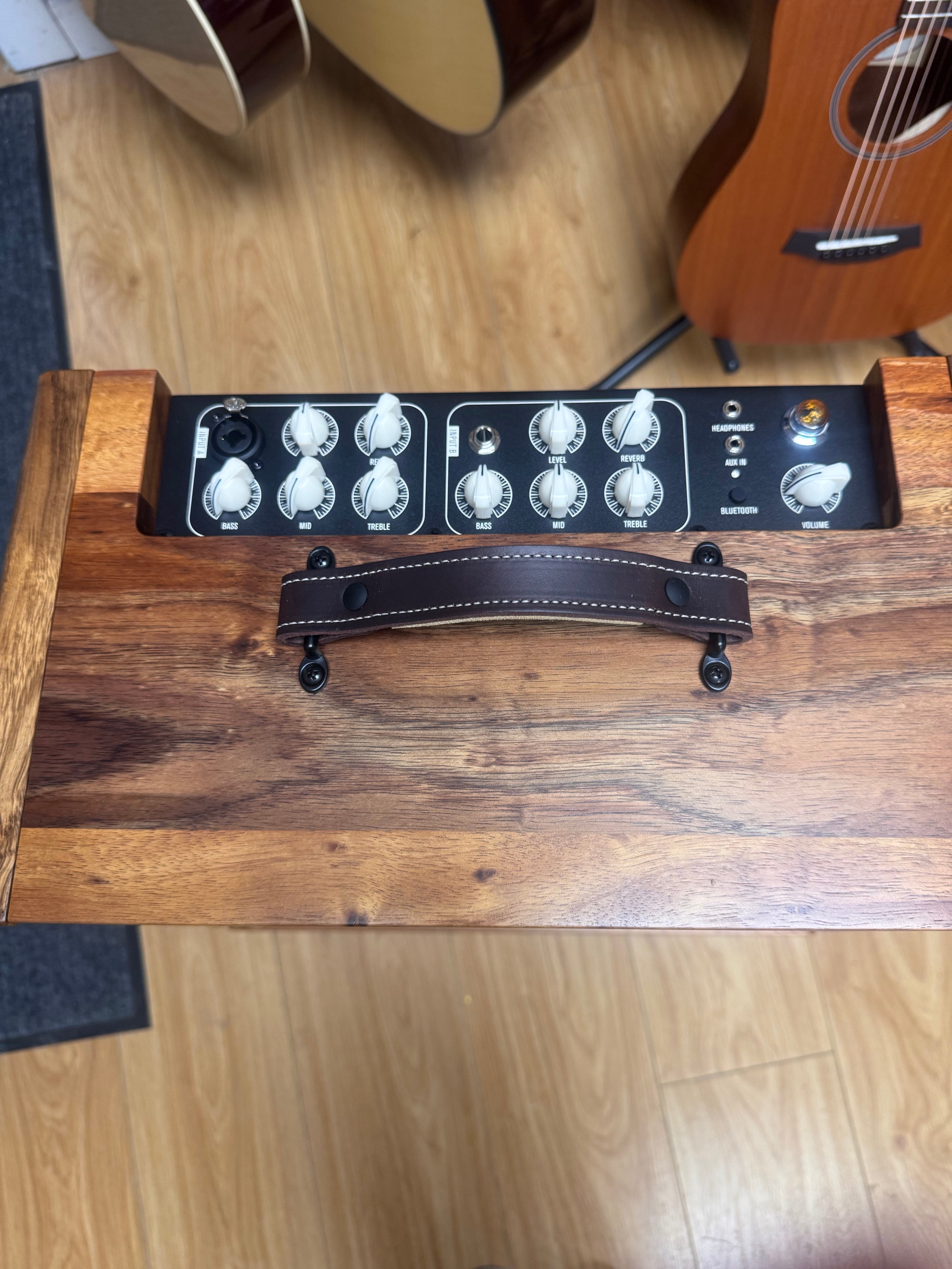 Image of Taylor Circa 74 AV150-10 Acoustic Amplifier and Vocal System, Select Koa with stand