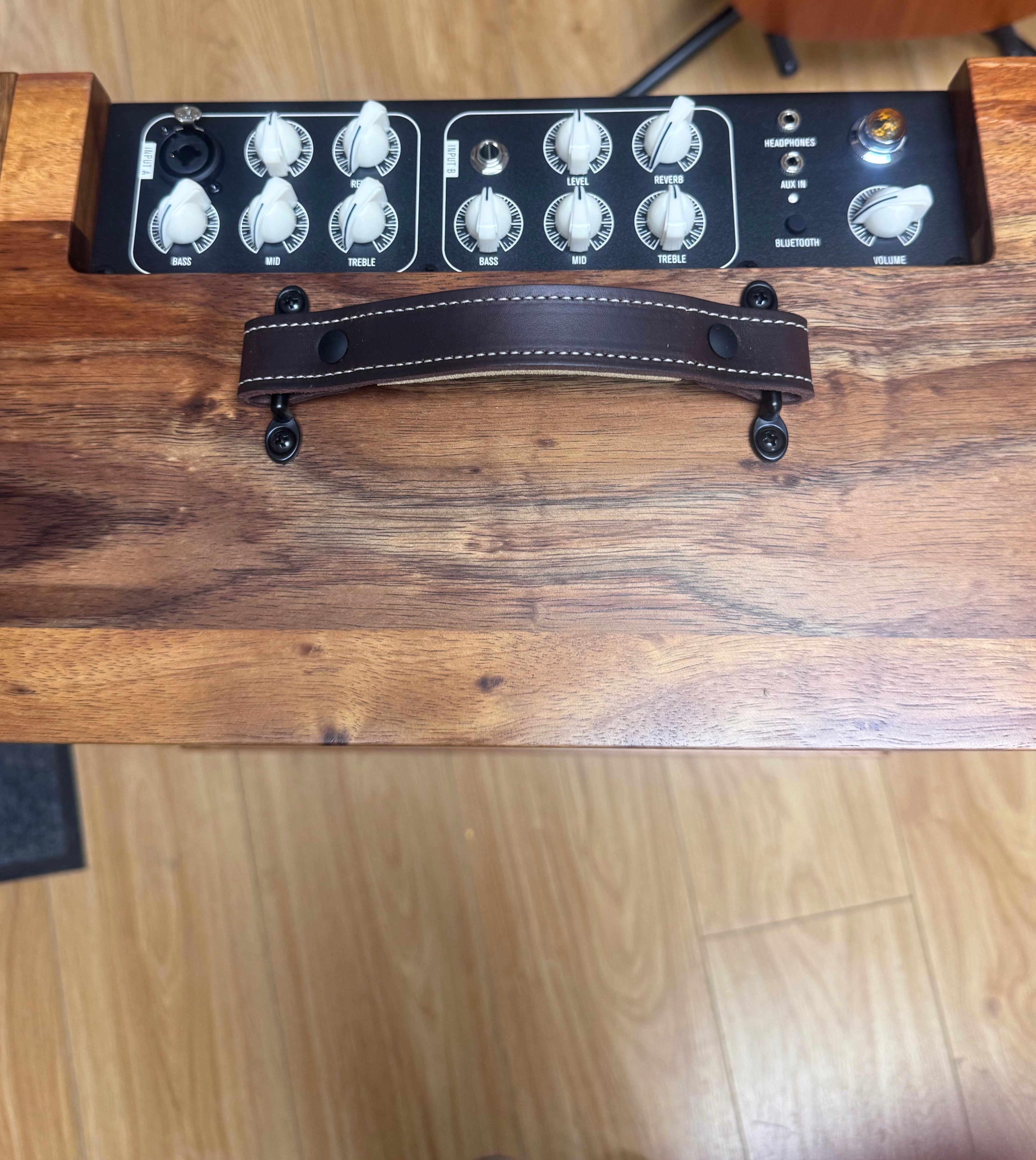 Image of Taylor Circa 74 AV150-10 Acoustic Amplifier and Vocal System, Select Koa with stand