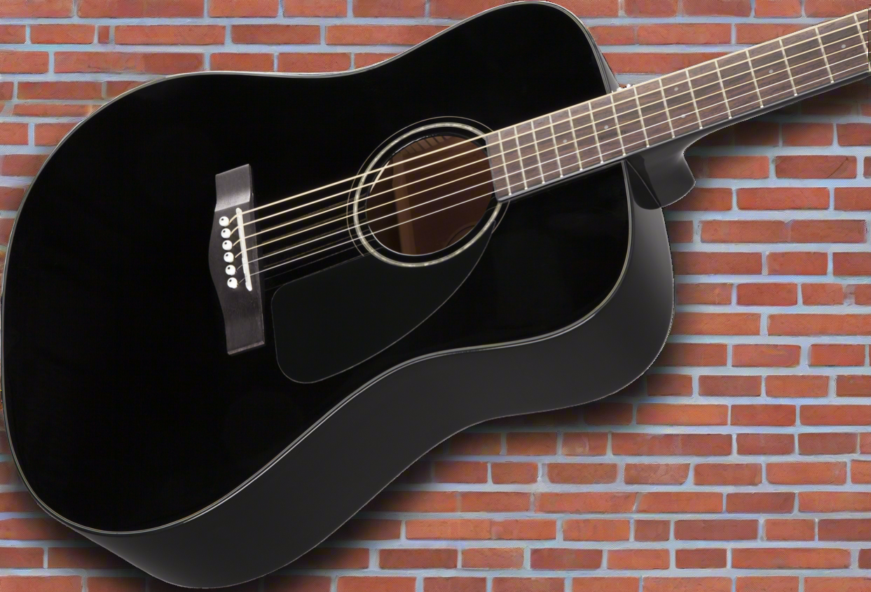FENDER CD-60 Dreadnought V3 w/Case, Walnut Fingerboard, Black
