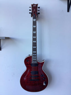 Image of LTD EC-1000 QM (Quilt Maple)Deluxe Electric Guitar~Fishman Fluence pickups~See Thru Black Cherry