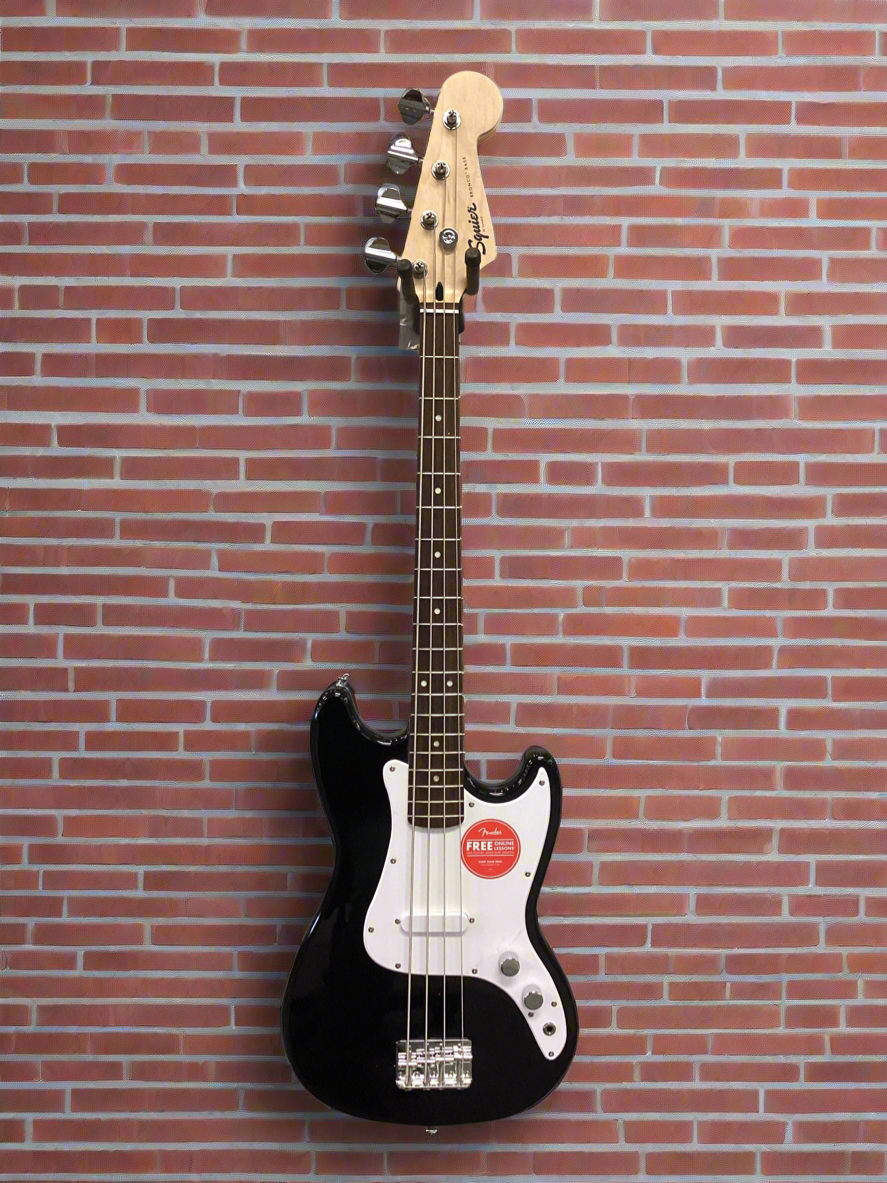 Image of Squier Sonic Bronco Bass Squier Sonic Bronco Bass, Laurel Fingerboard, White Pickguard, Black