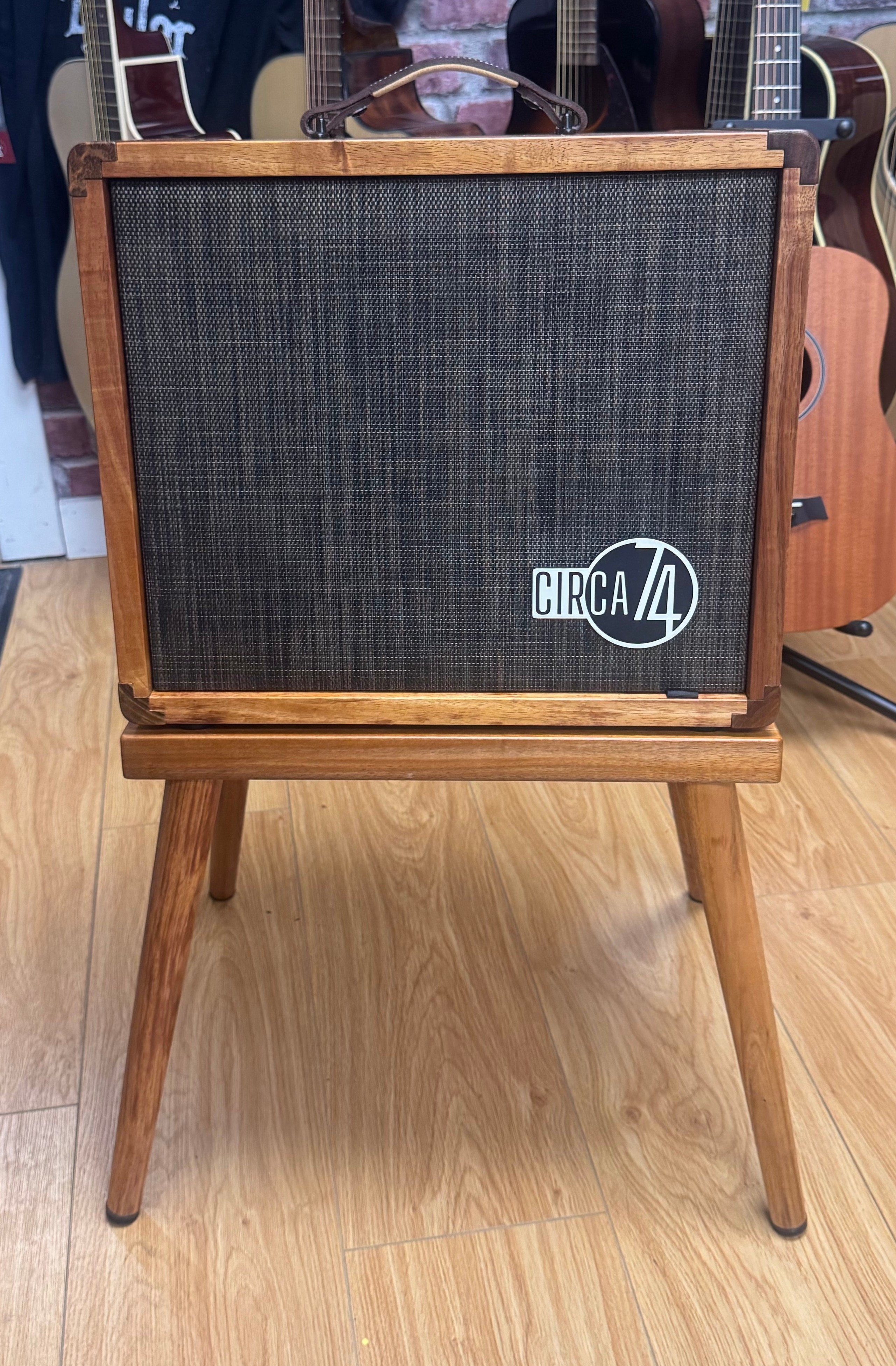 Image of Taylor Circa 74 AV150-10 Acoustic Amplifier and Vocal System, Select Koa with stand